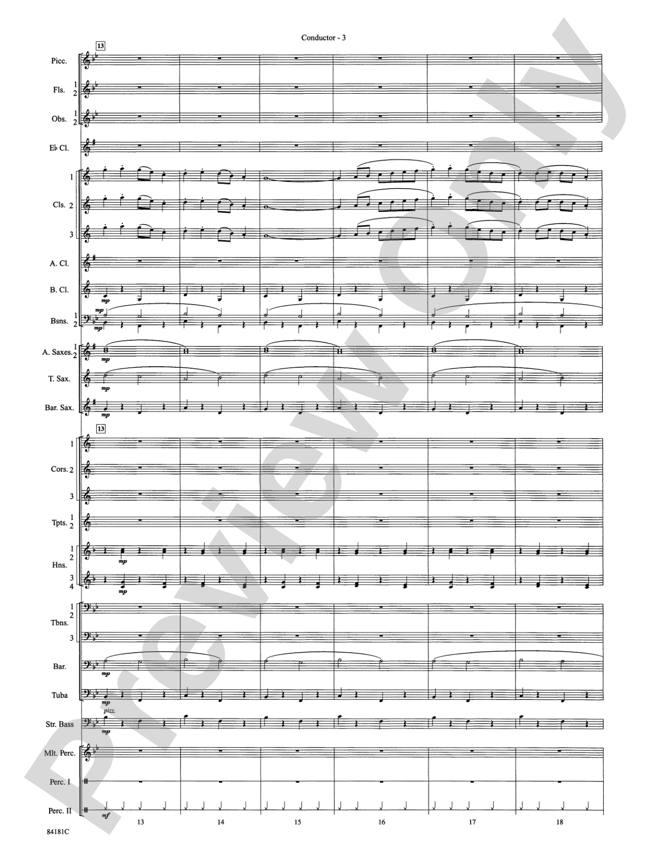 Sleigh Ride: Concert Band Conductor Score & Parts