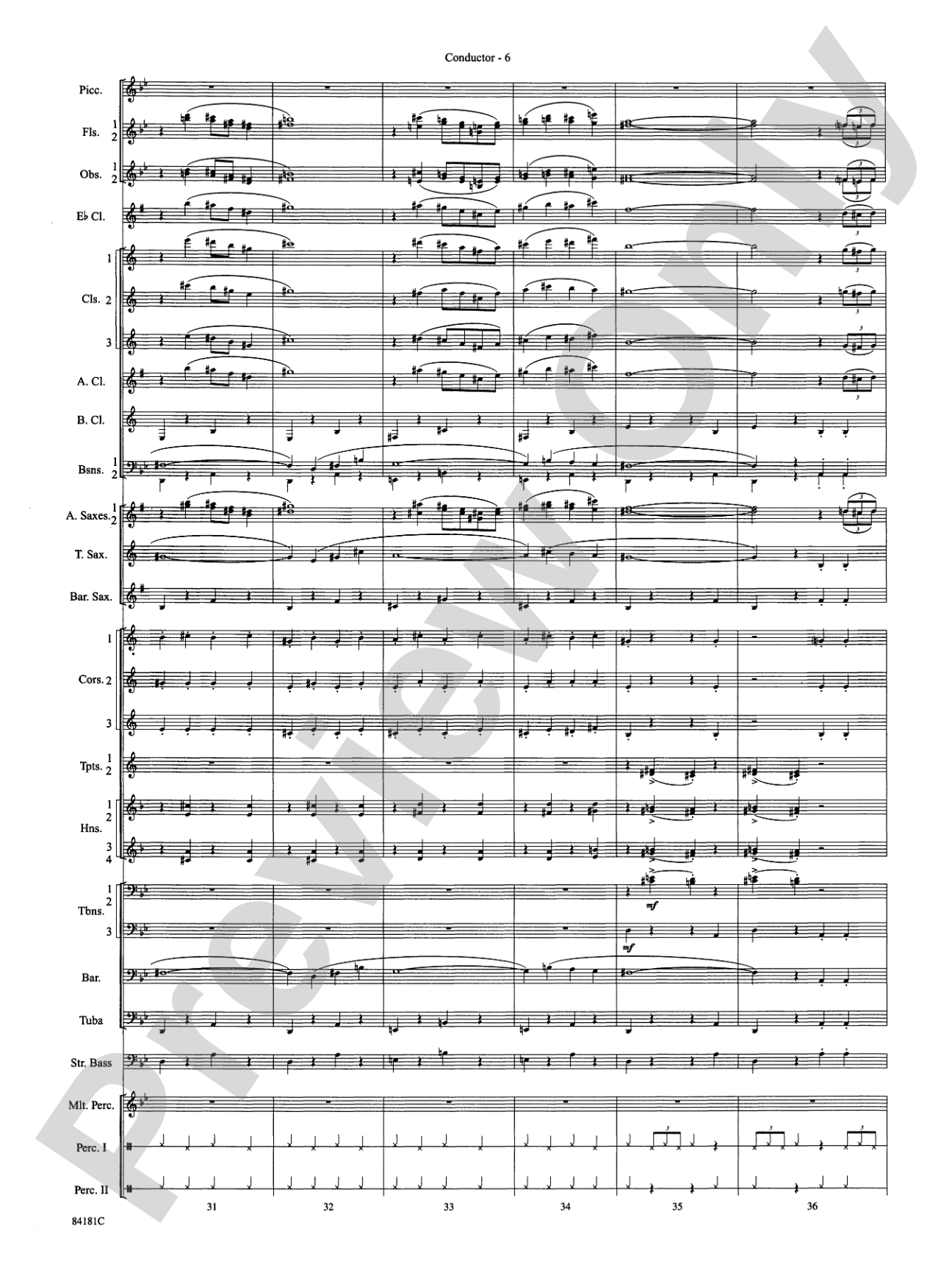Sleigh Ride: Concert Band Conductor Score & Parts