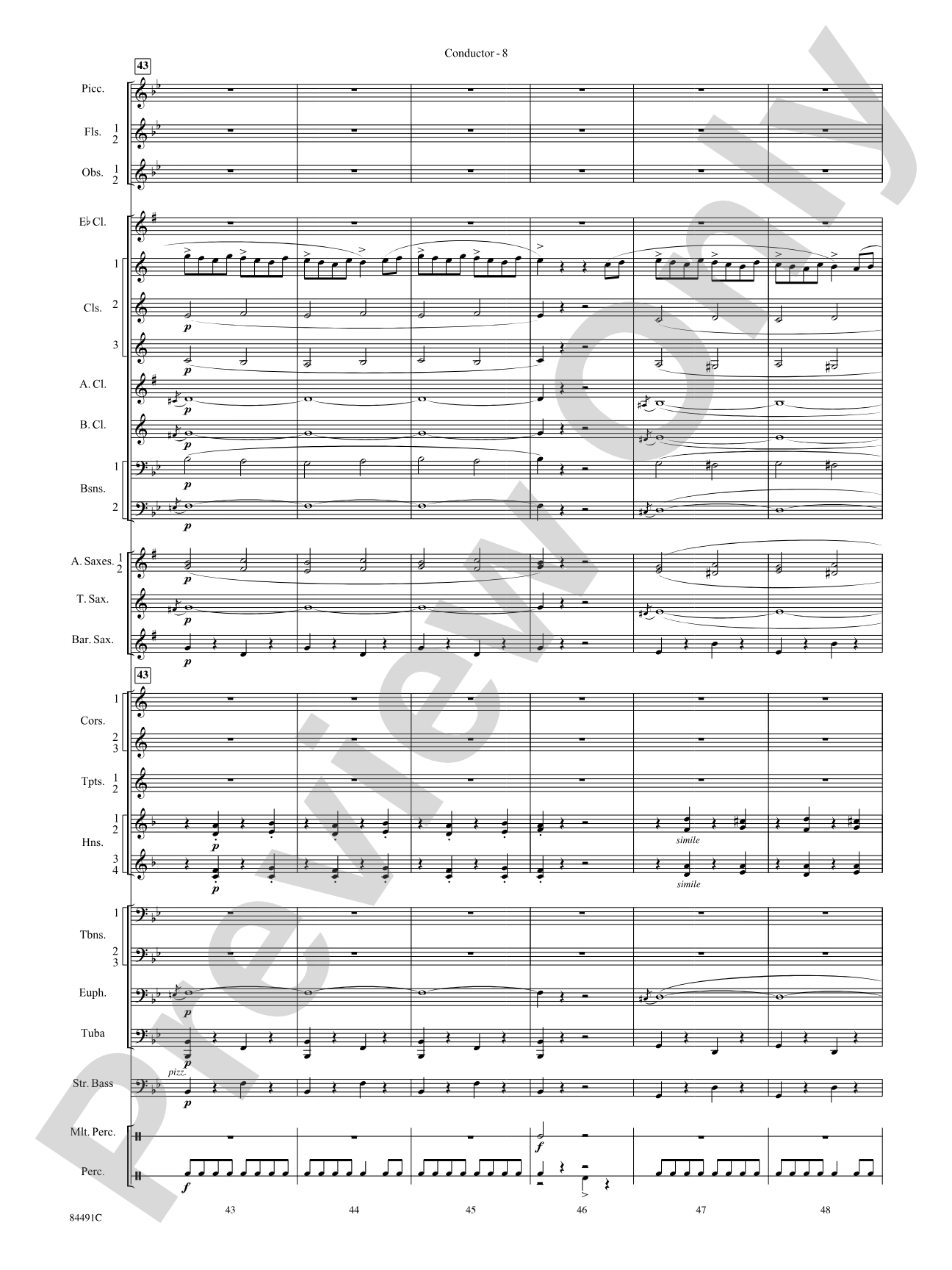 The Typewriter: Concert Band Conductor Score & Parts