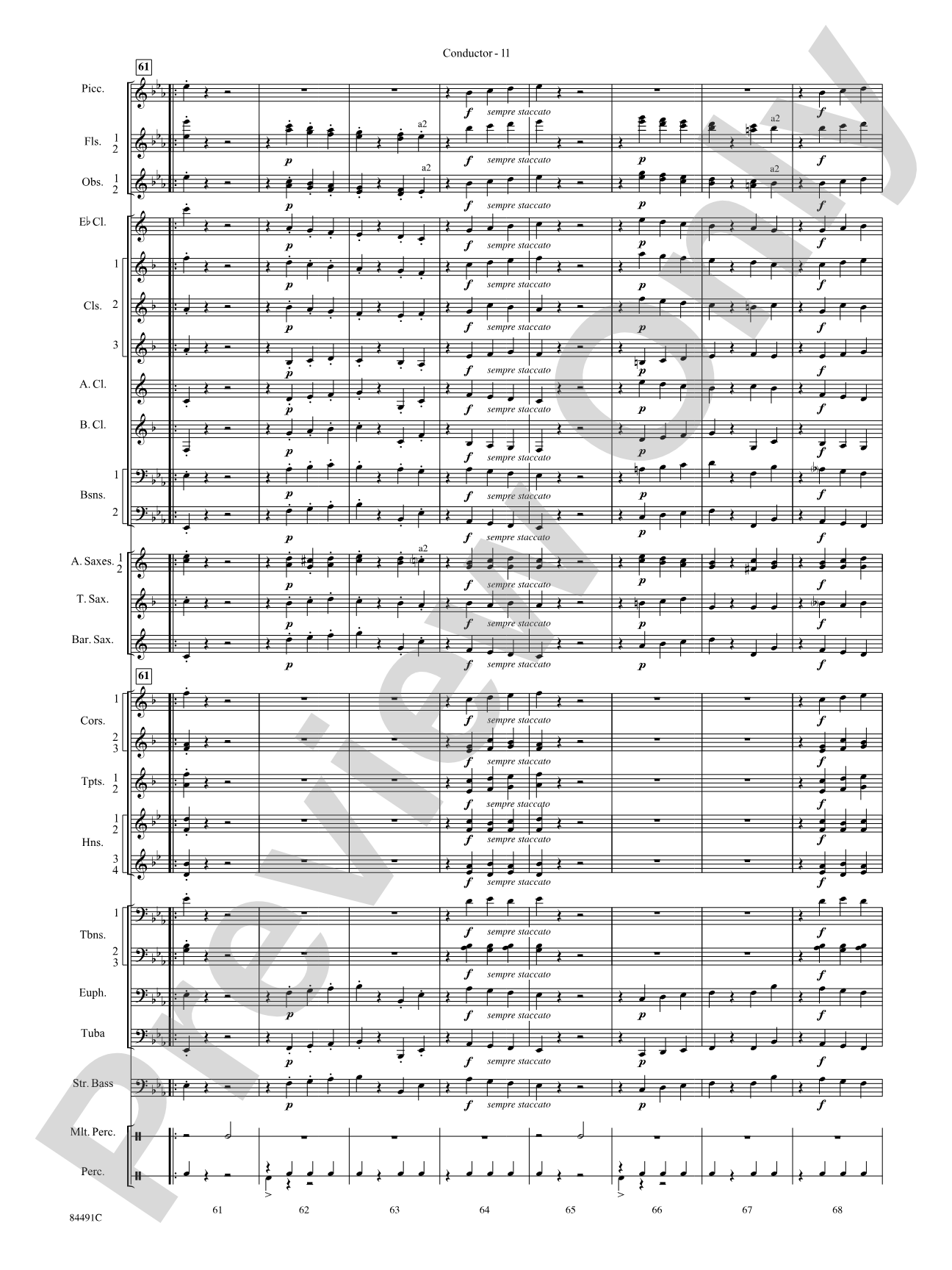 The Typewriter: Concert Band Conductor Score & Parts