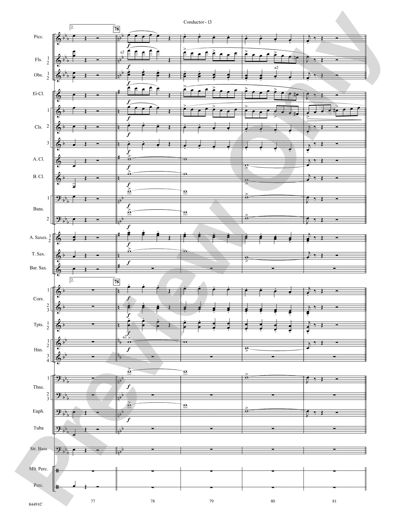 The Typewriter: Concert Band Conductor Score & Parts