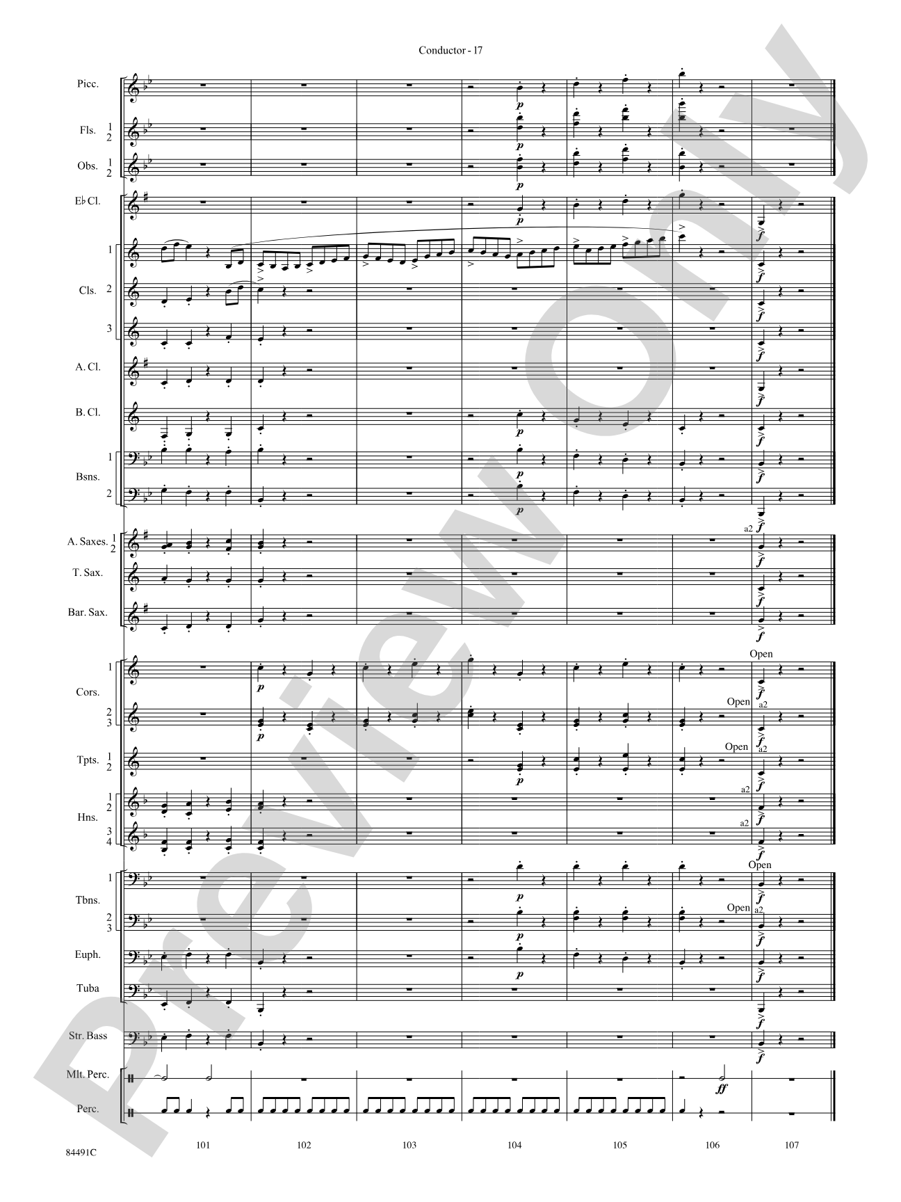 The Typewriter: Concert Band Conductor Score & Parts