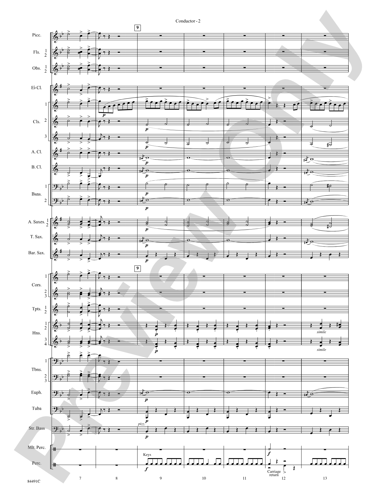 The Typewriter: Concert Band Conductor Score & Parts