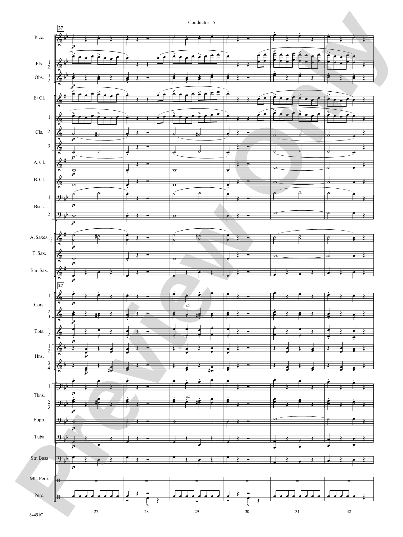 The Typewriter: Concert Band Conductor Score & Parts