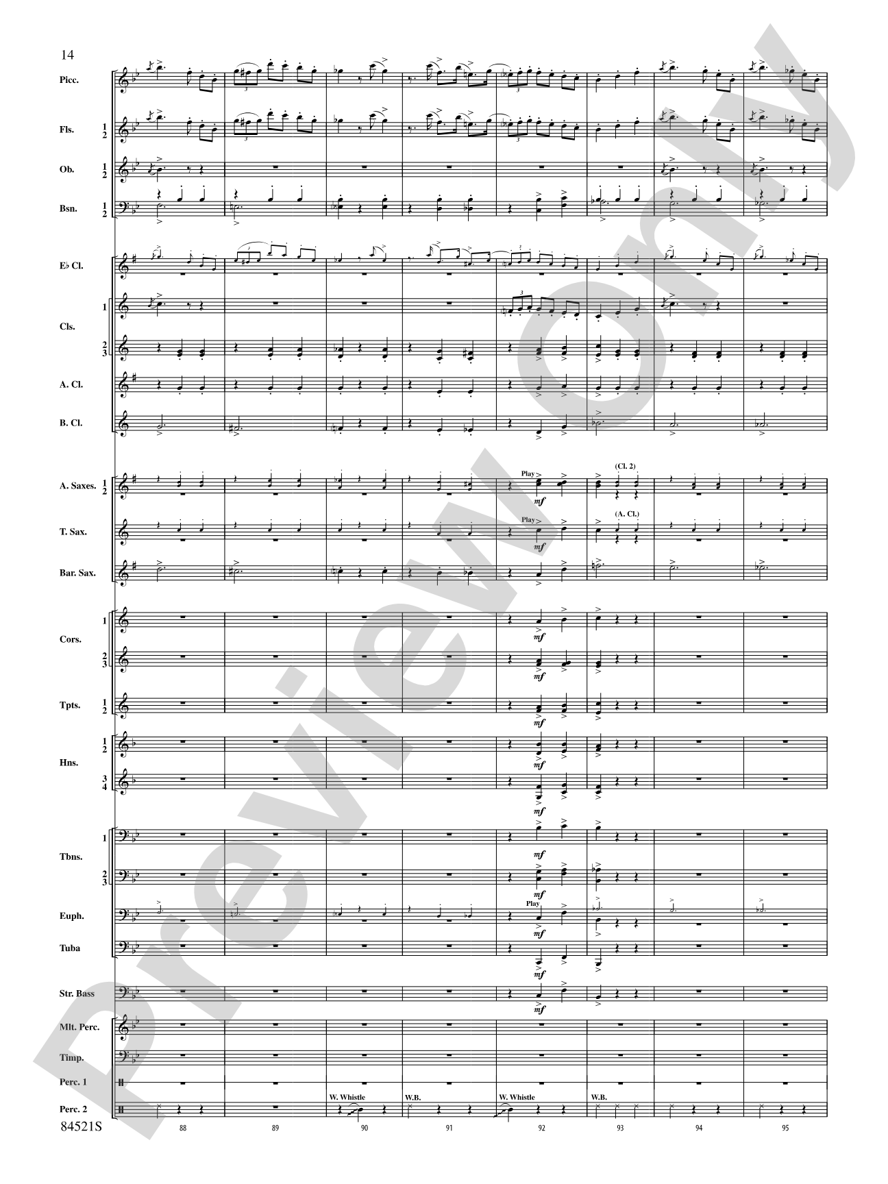 The Waltzing Cat: Concert Band Conductor Score & Parts