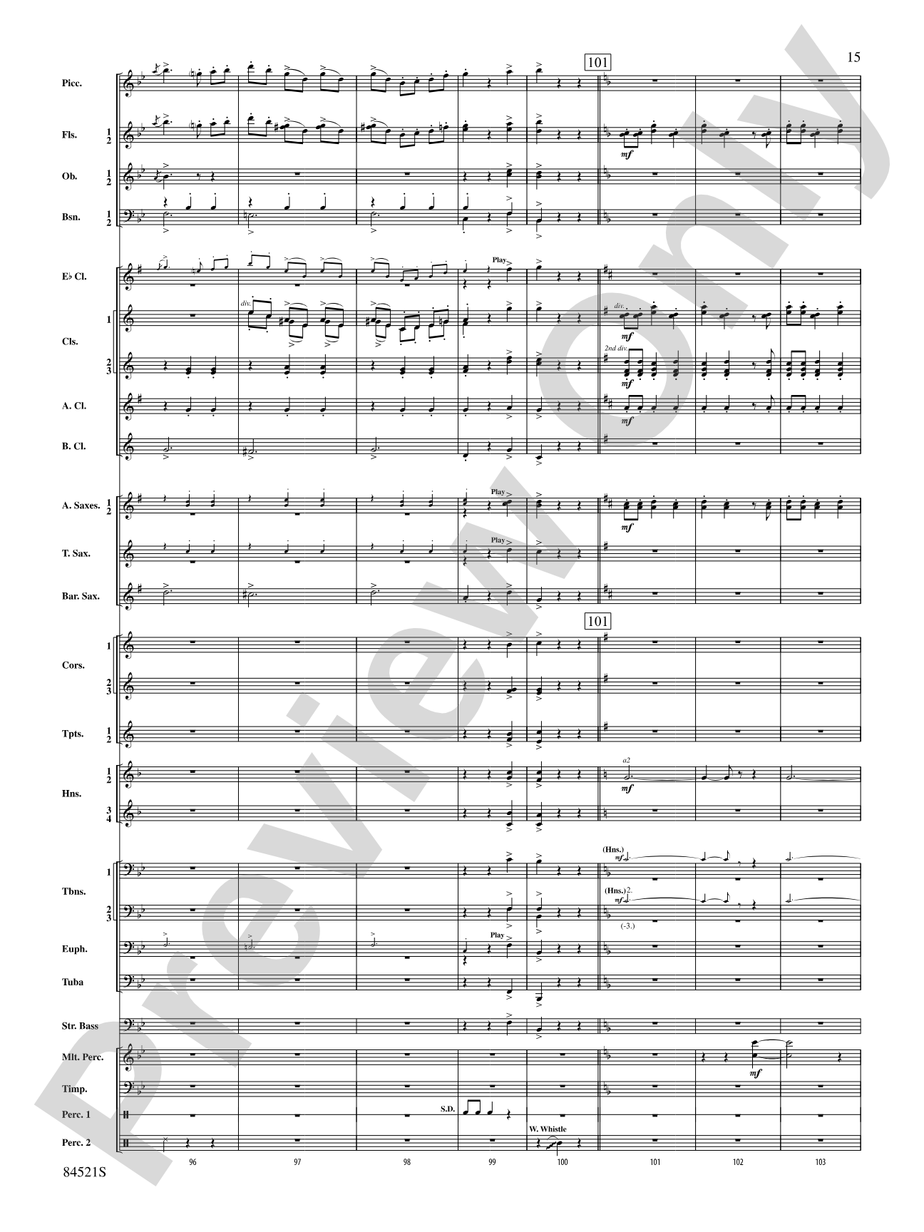 The Waltzing Cat: Concert Band Conductor Score & Parts