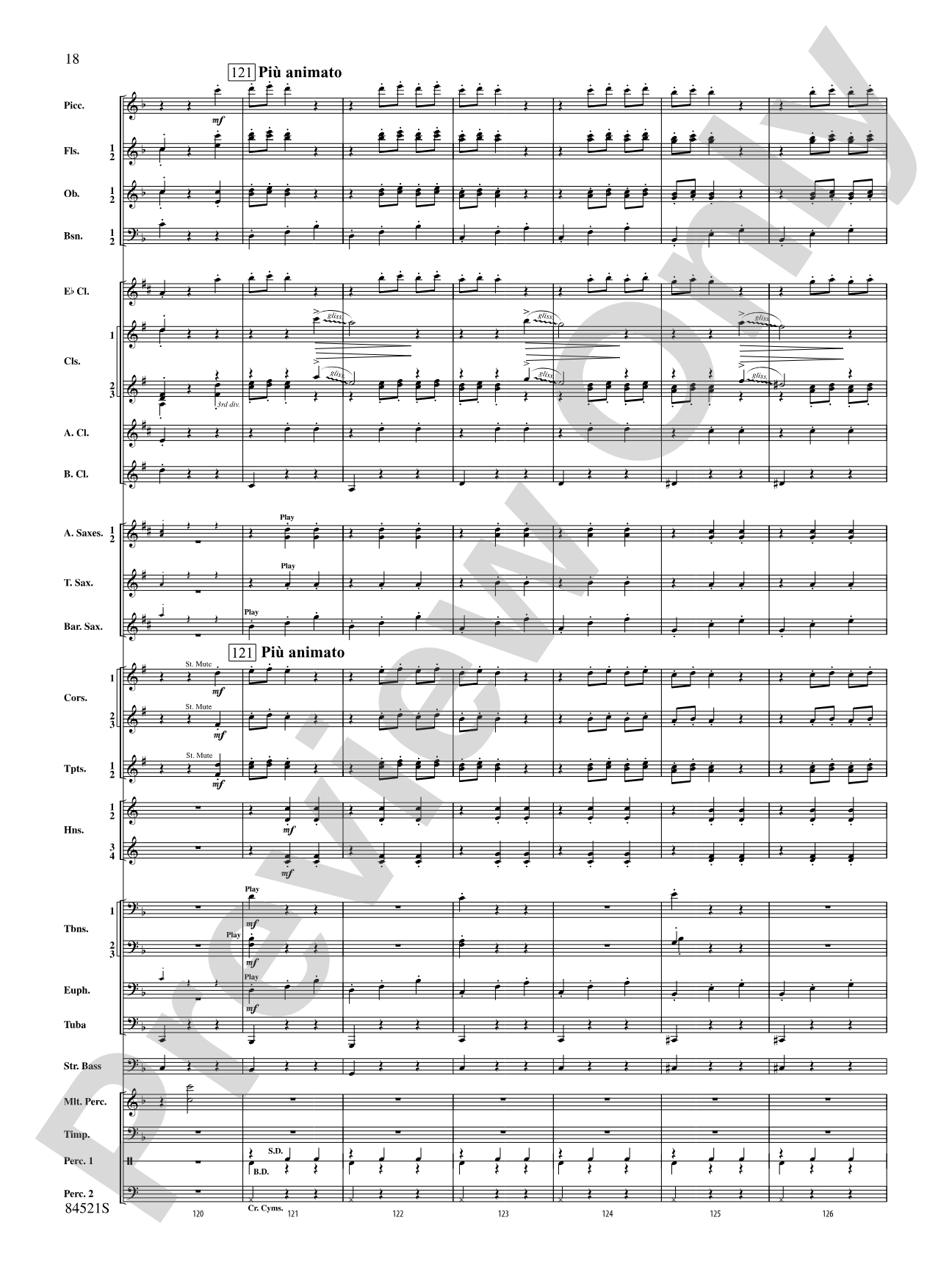 The Waltzing Cat: Concert Band Conductor Score & Parts