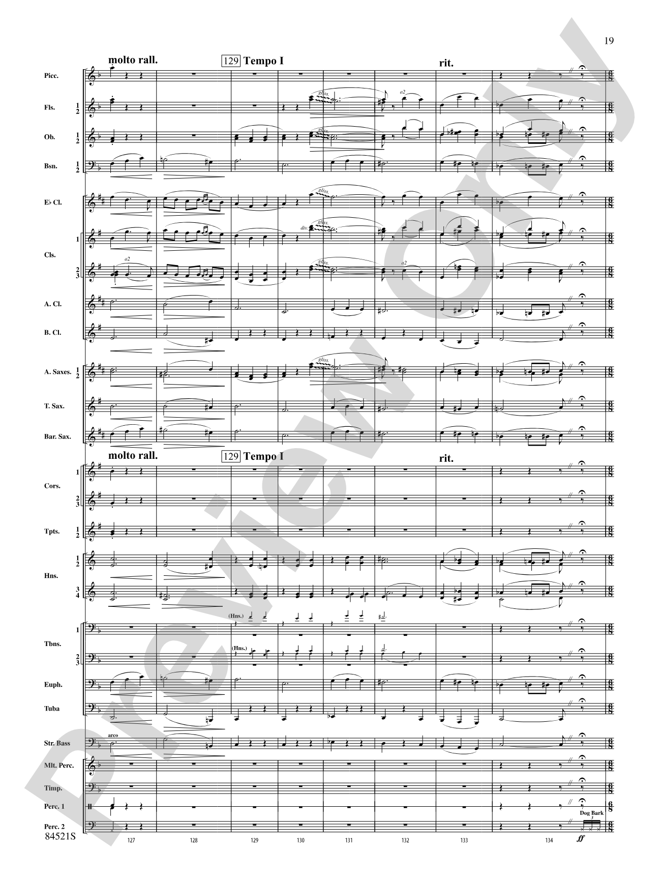 The Waltzing Cat: Concert Band Conductor Score & Parts