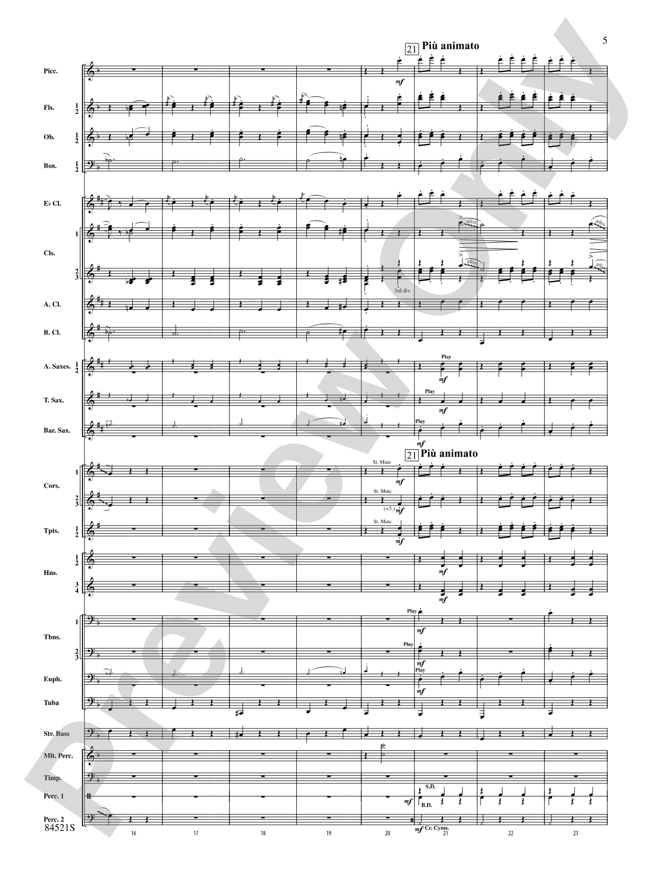 The Waltzing Cat: Concert Band Conductor Score & Parts