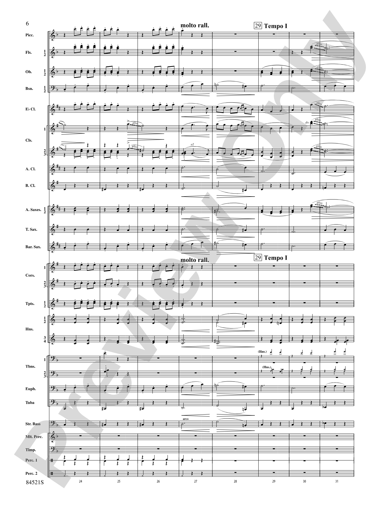 The Waltzing Cat: Concert Band Conductor Score & Parts