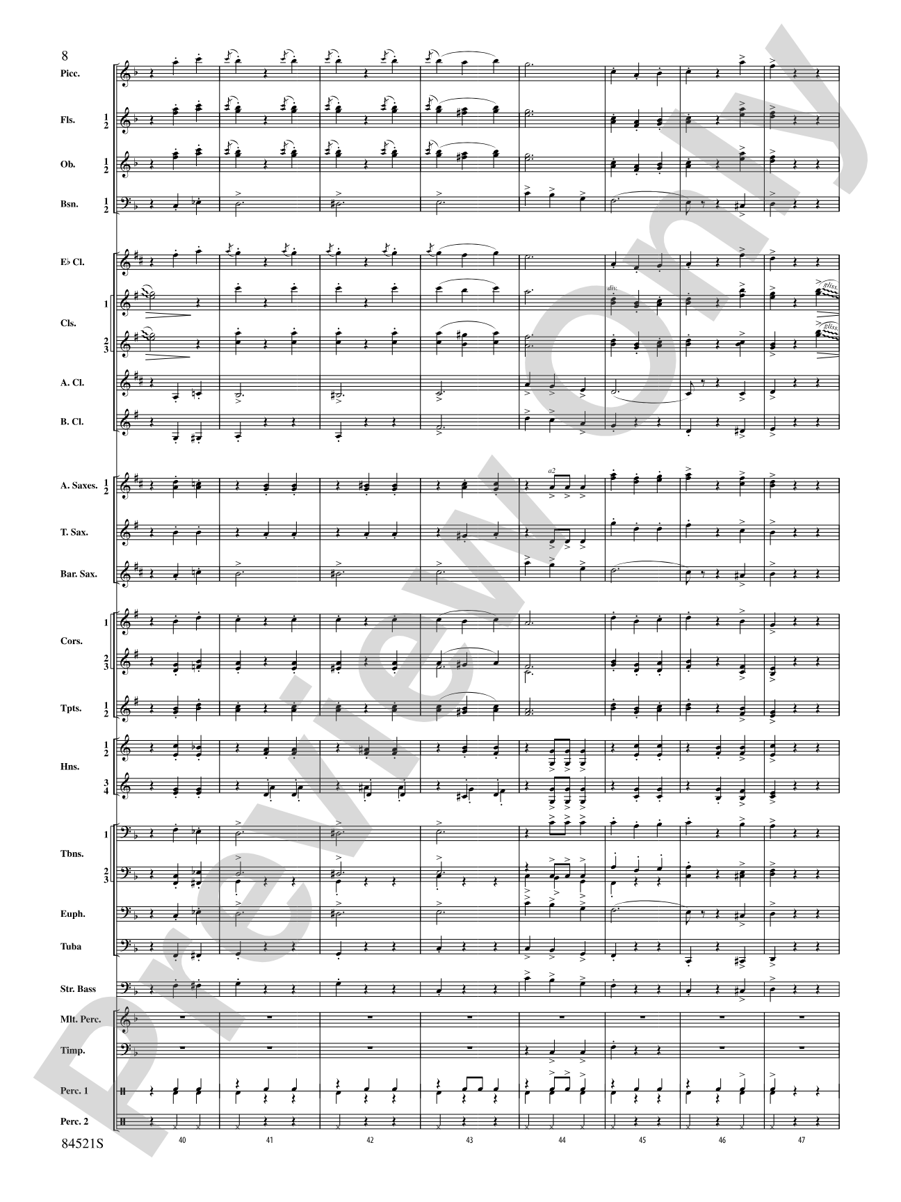 The Waltzing Cat: Concert Band Conductor Score & Parts