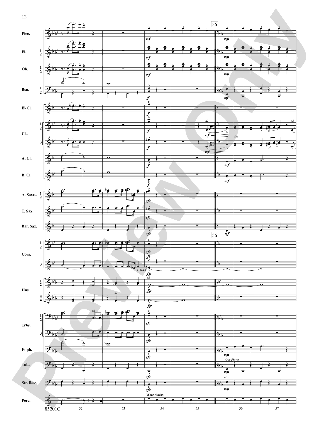 The Syncopated Clock: Concert Band Conductor Score & Parts