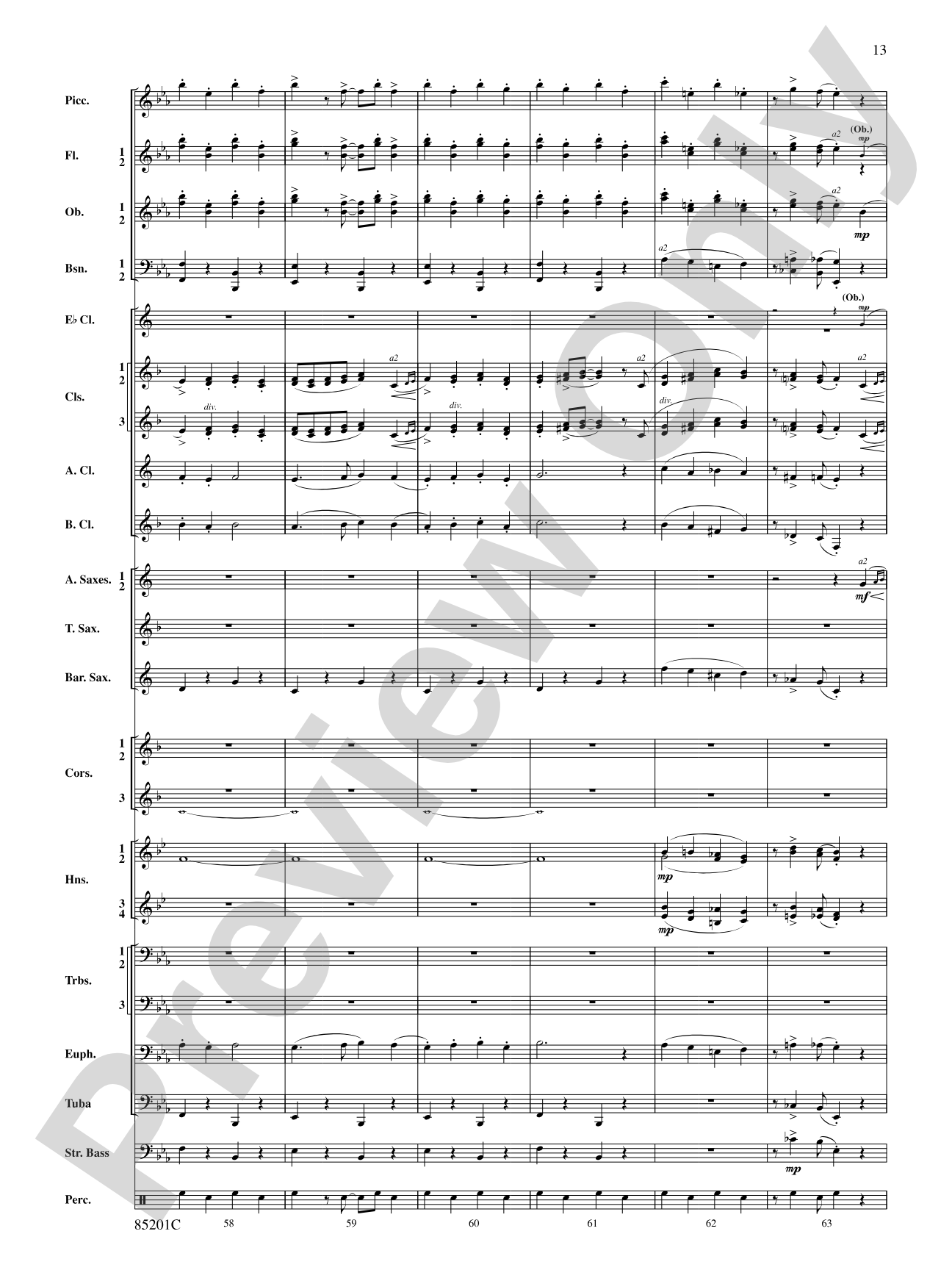 The Syncopated Clock: Concert Band Conductor Score & Parts