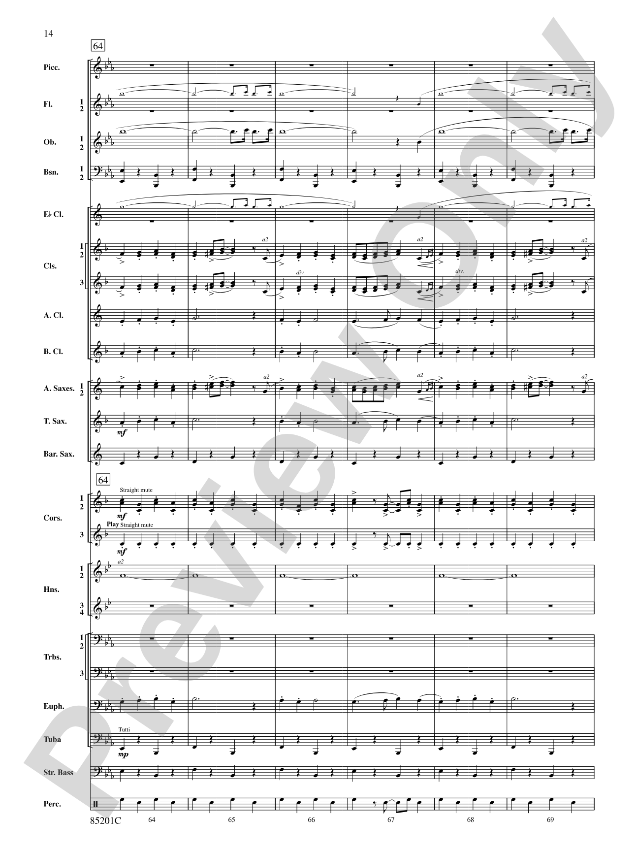 The Syncopated Clock: Concert Band Conductor Score & Parts