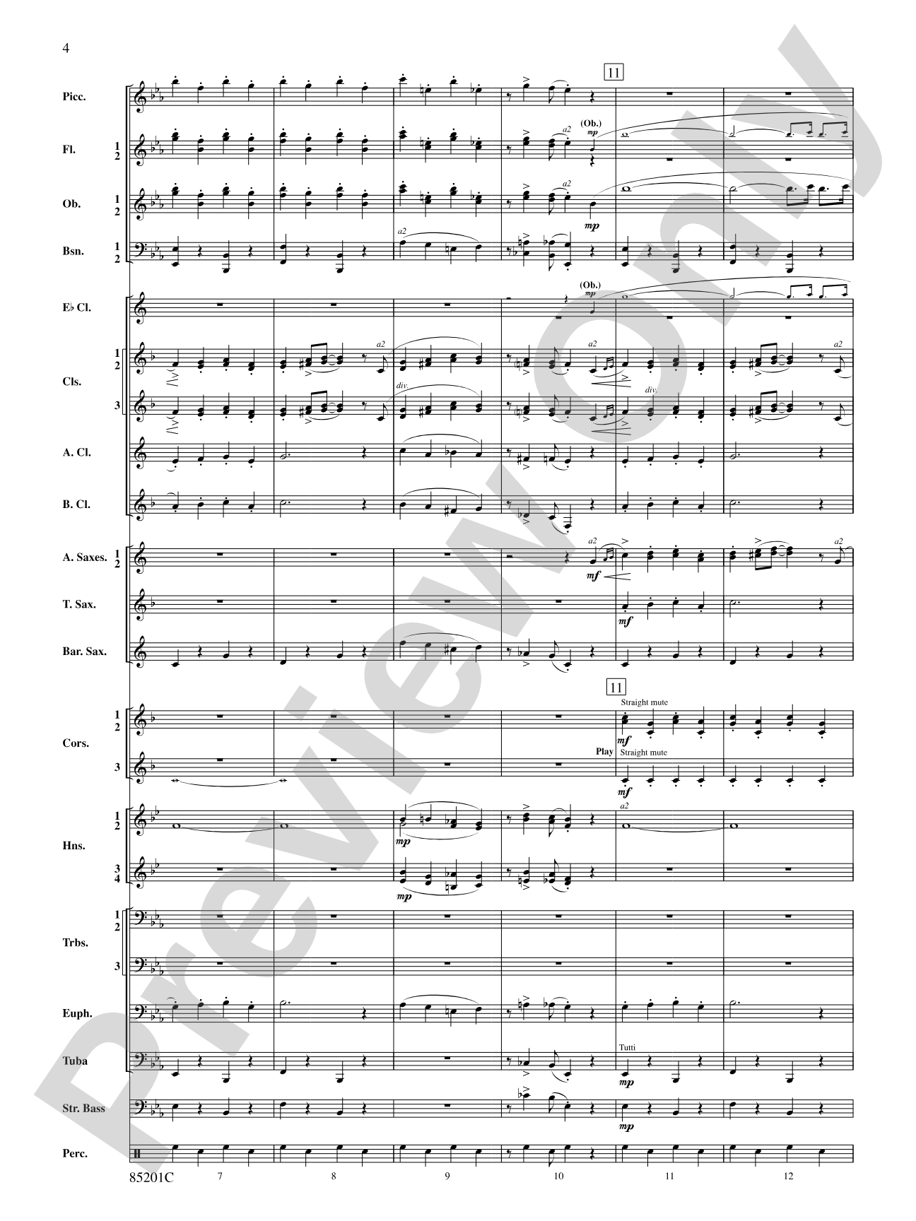 The Syncopated Clock: Concert Band Conductor Score & Parts