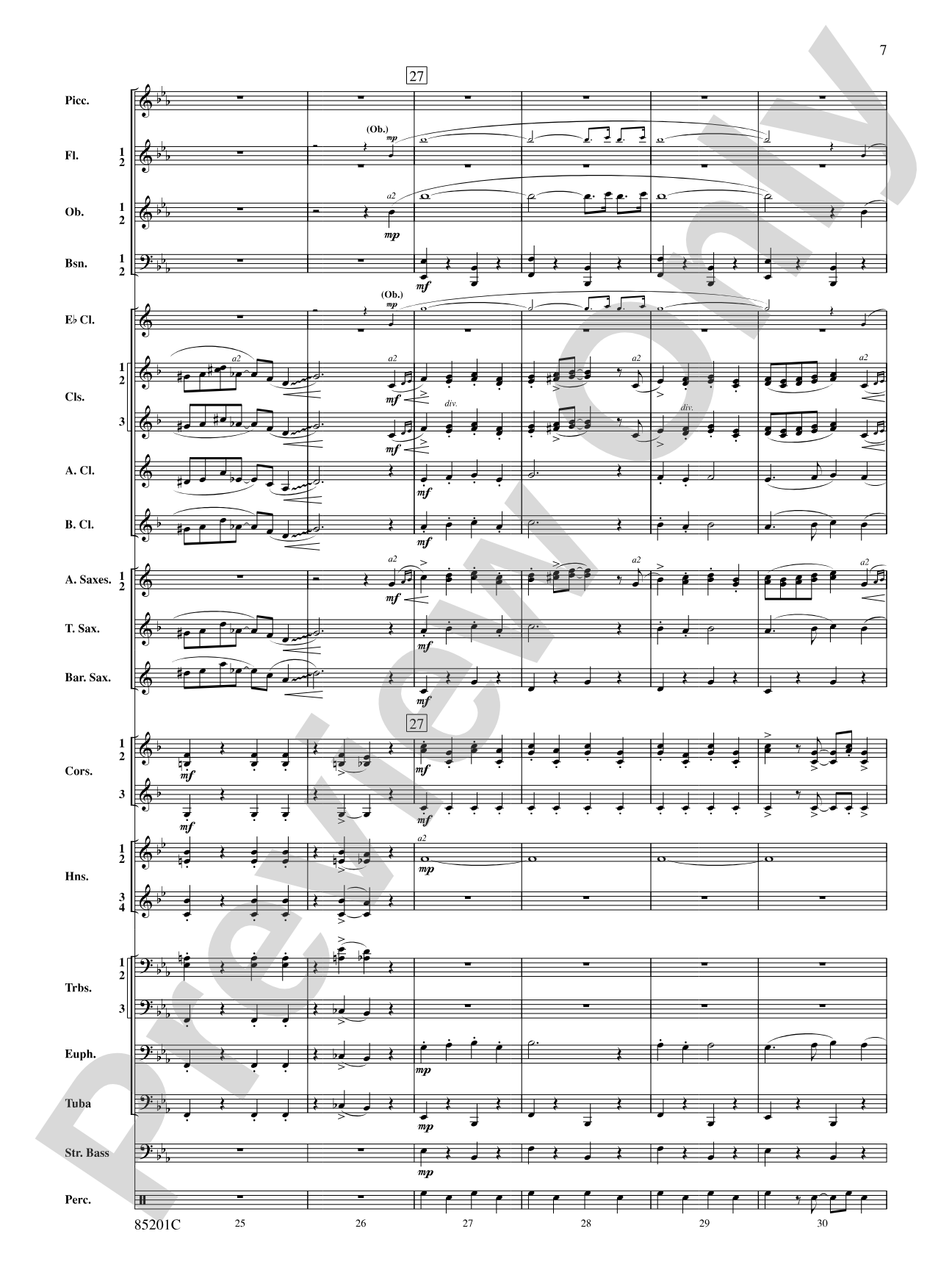 The Syncopated Clock: Concert Band Conductor Score & Parts