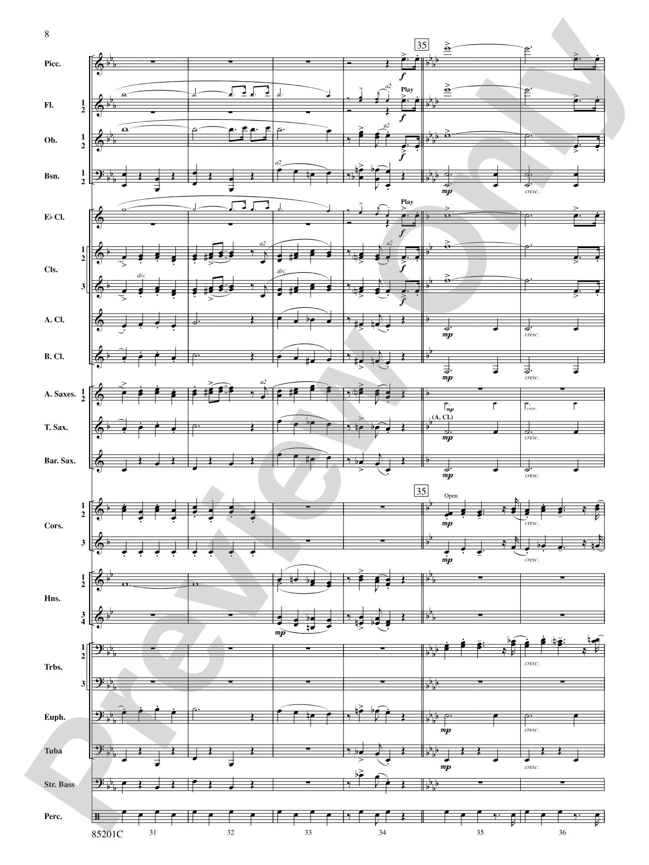 The Syncopated Clock: Concert Band Conductor Score & Parts