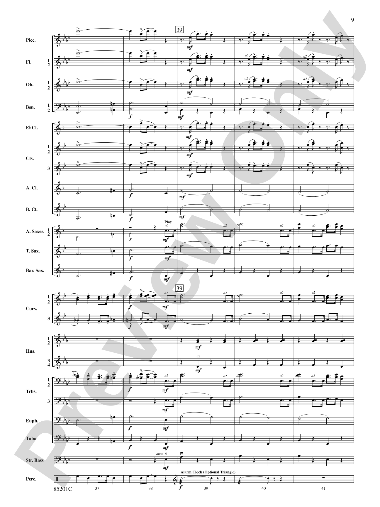 The Syncopated Clock: Concert Band Conductor Score & Parts