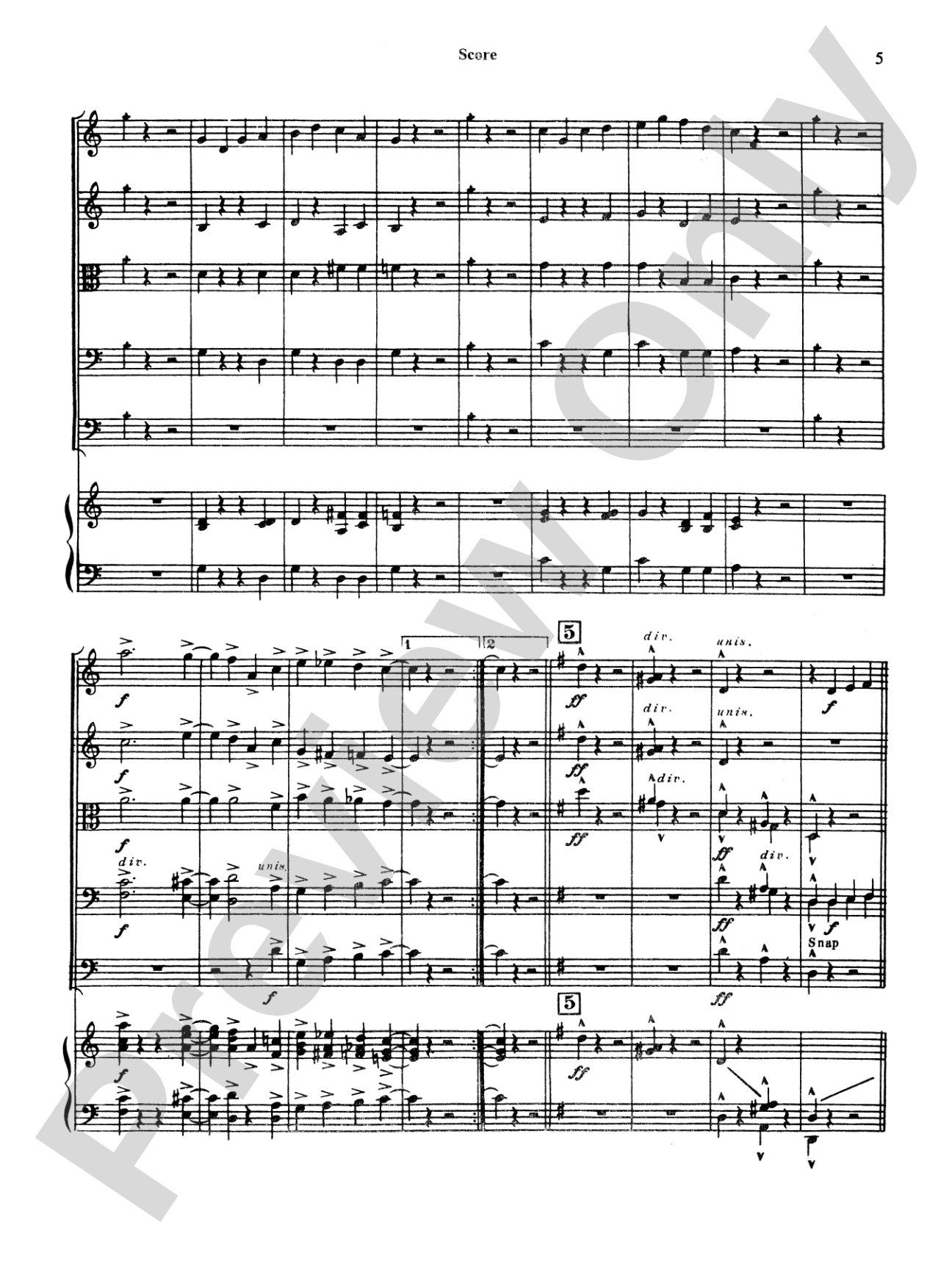 Plink, Plank, Plunk!: String Orchestra Conductor Score & Parts