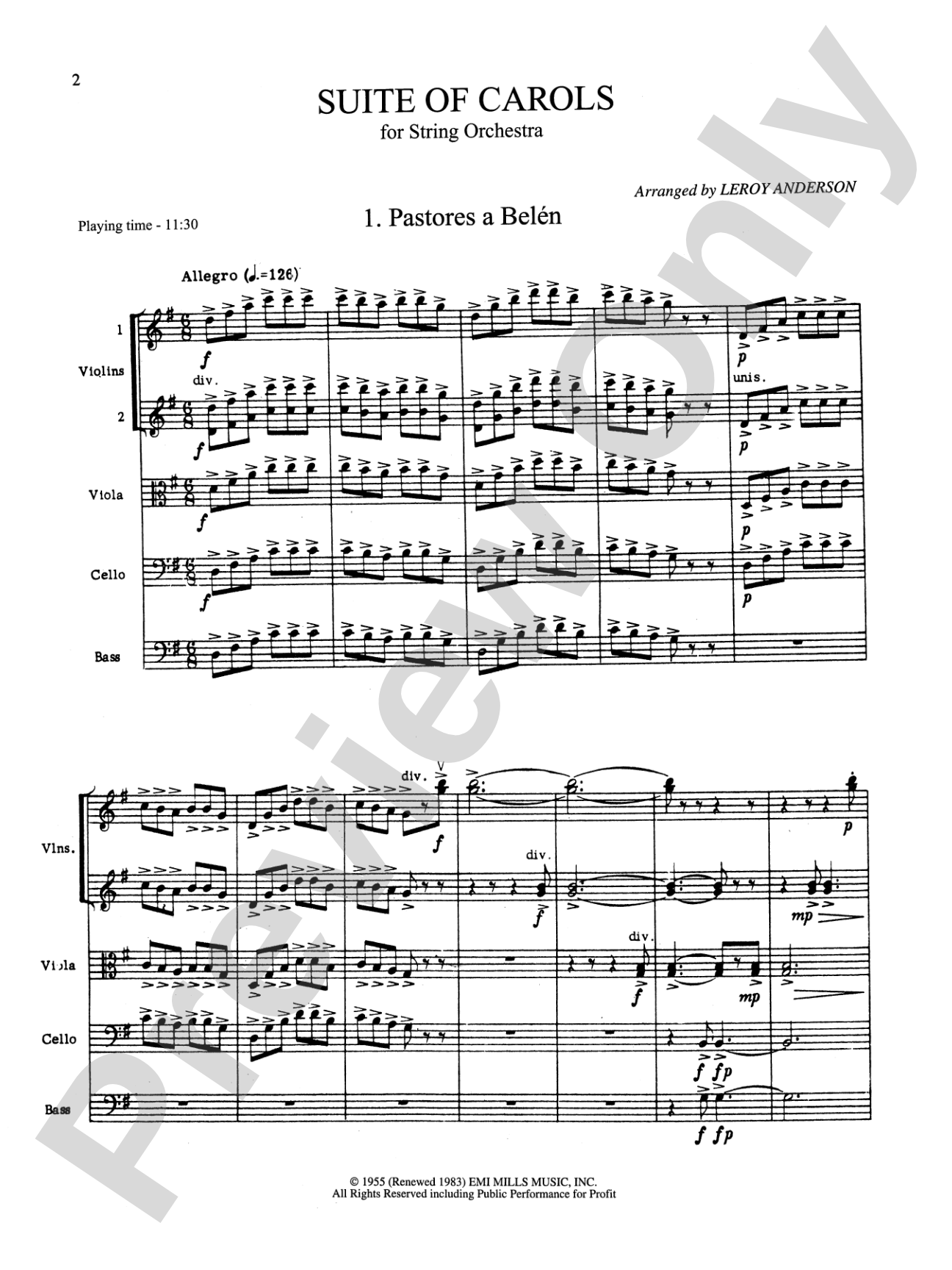 Suite of Carols: String Orchestra Conductor Score & Parts