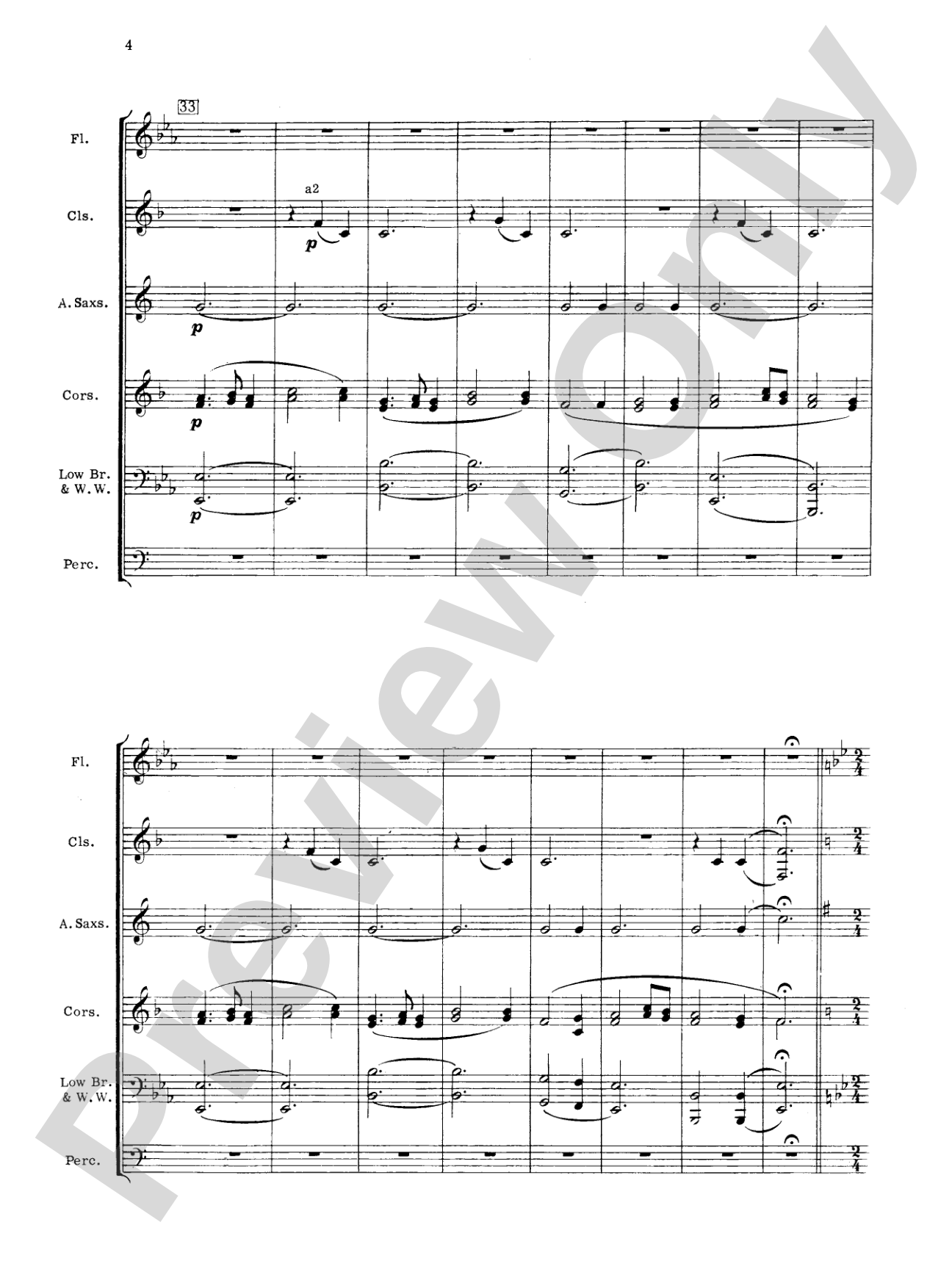 Air and Alleluia: Concert Band Conductor Score & Parts