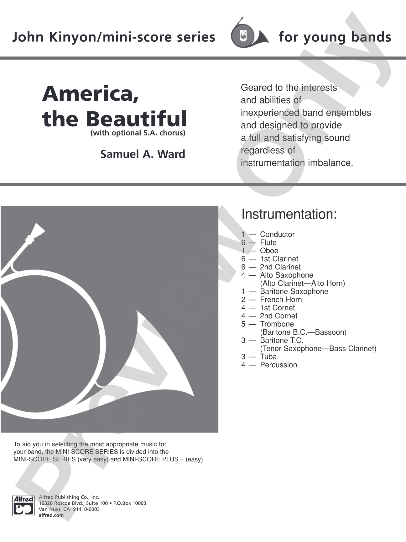 America, the Beautiful: Concert Band Conductor Score & Parts