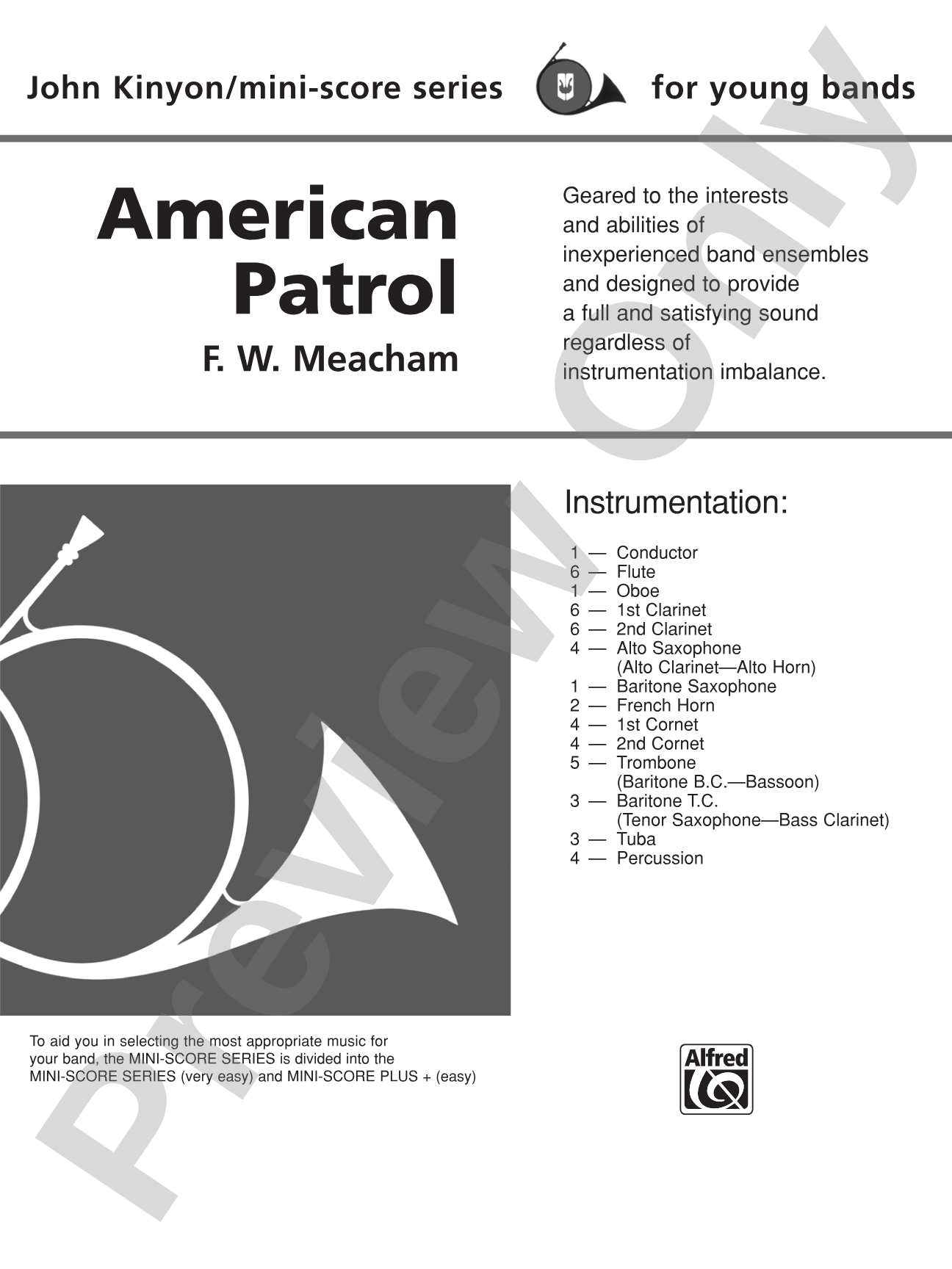 American Patrol: Concert Band Conductor Score & Parts