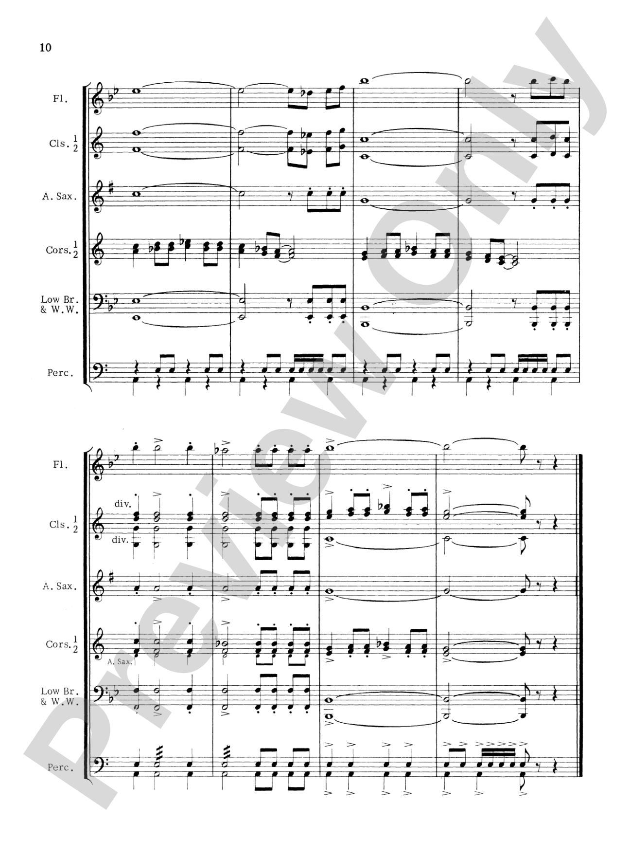 The Blue Rock (with optional Drum Set part): Concert Band Conductor Score & Parts