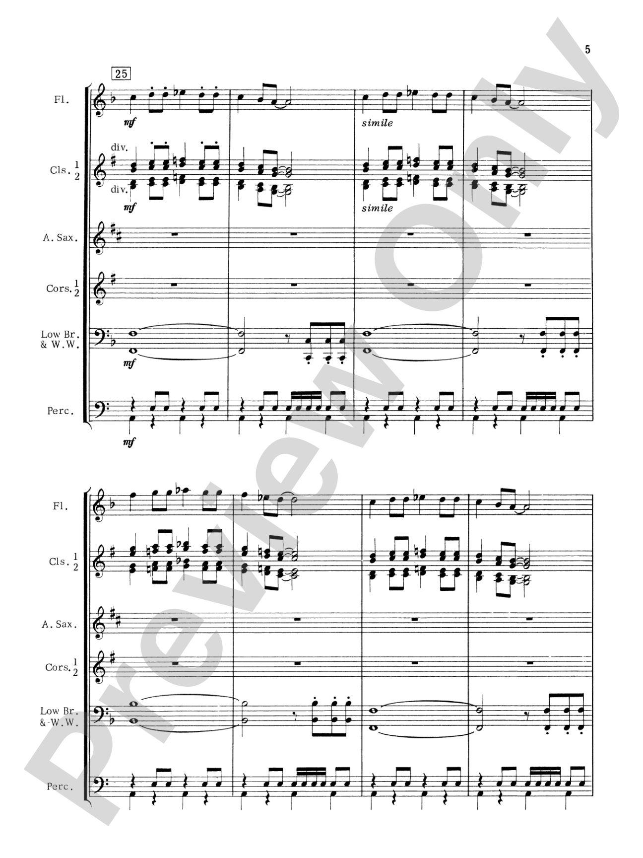The Blue Rock (with optional Drum Set part): Concert Band Conductor Score & Parts