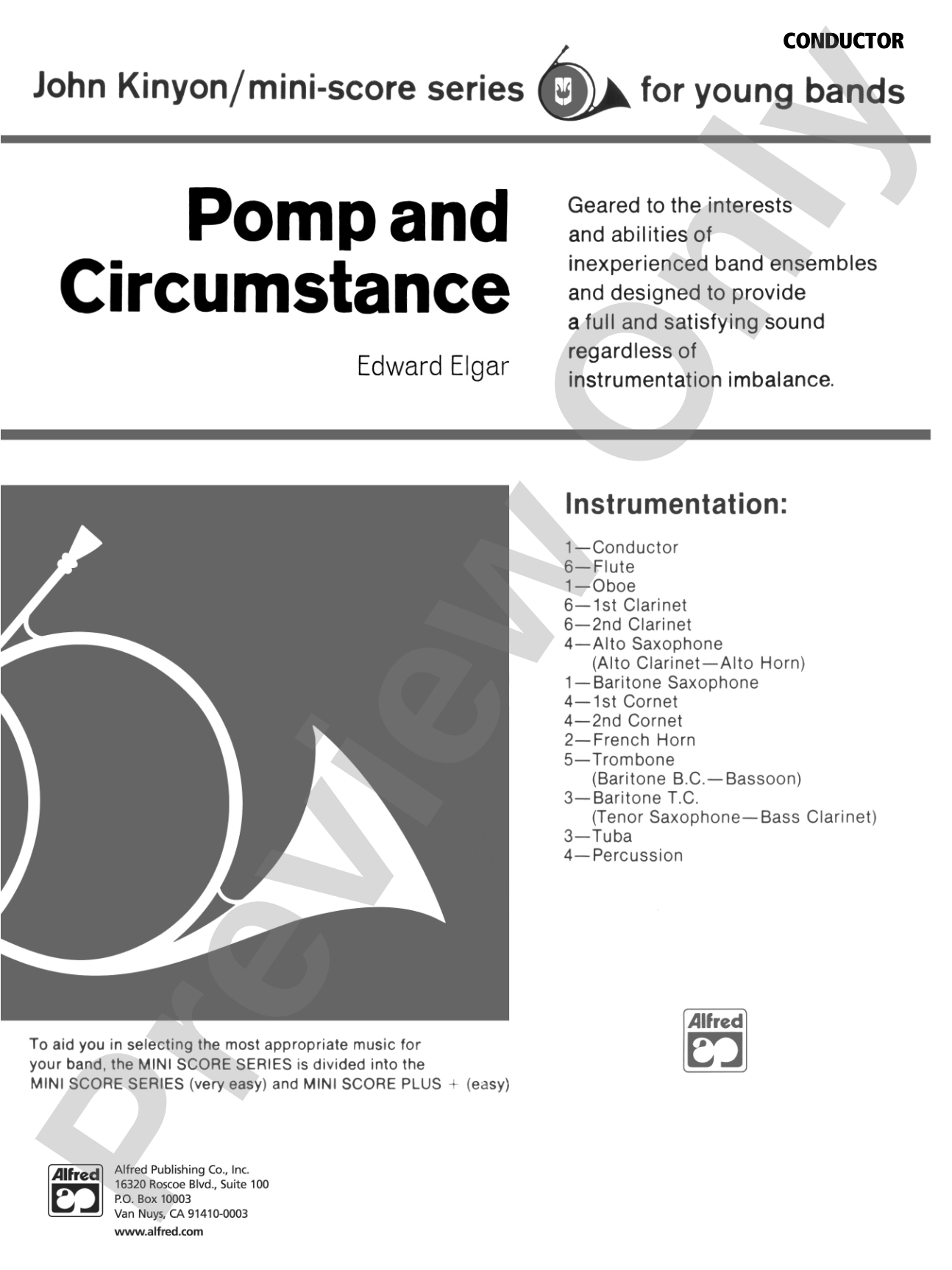 Pomp and Circumstance: Concert Band Conductor Score & Parts