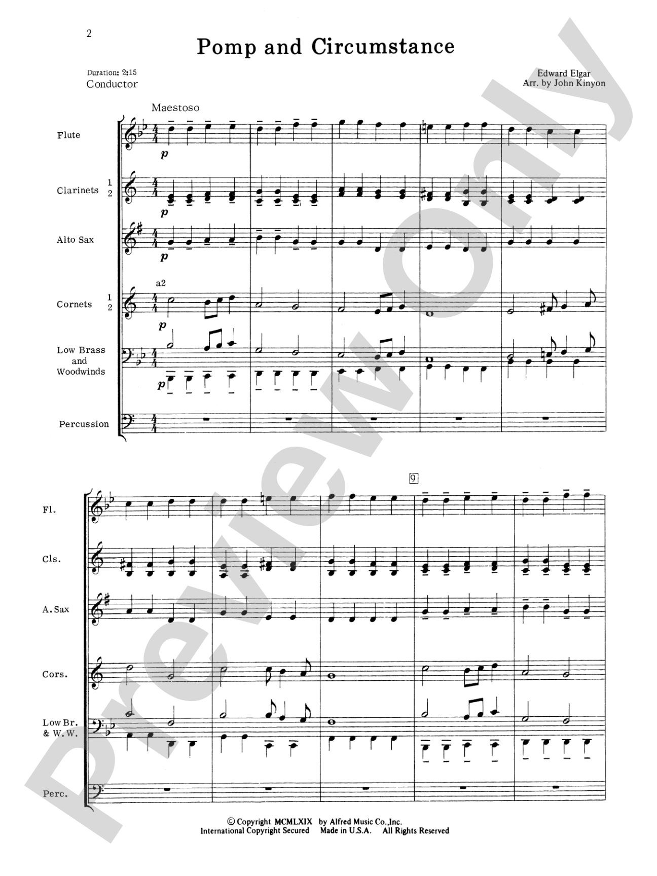 Pomp and Circumstance: Concert Band Conductor Score & Parts