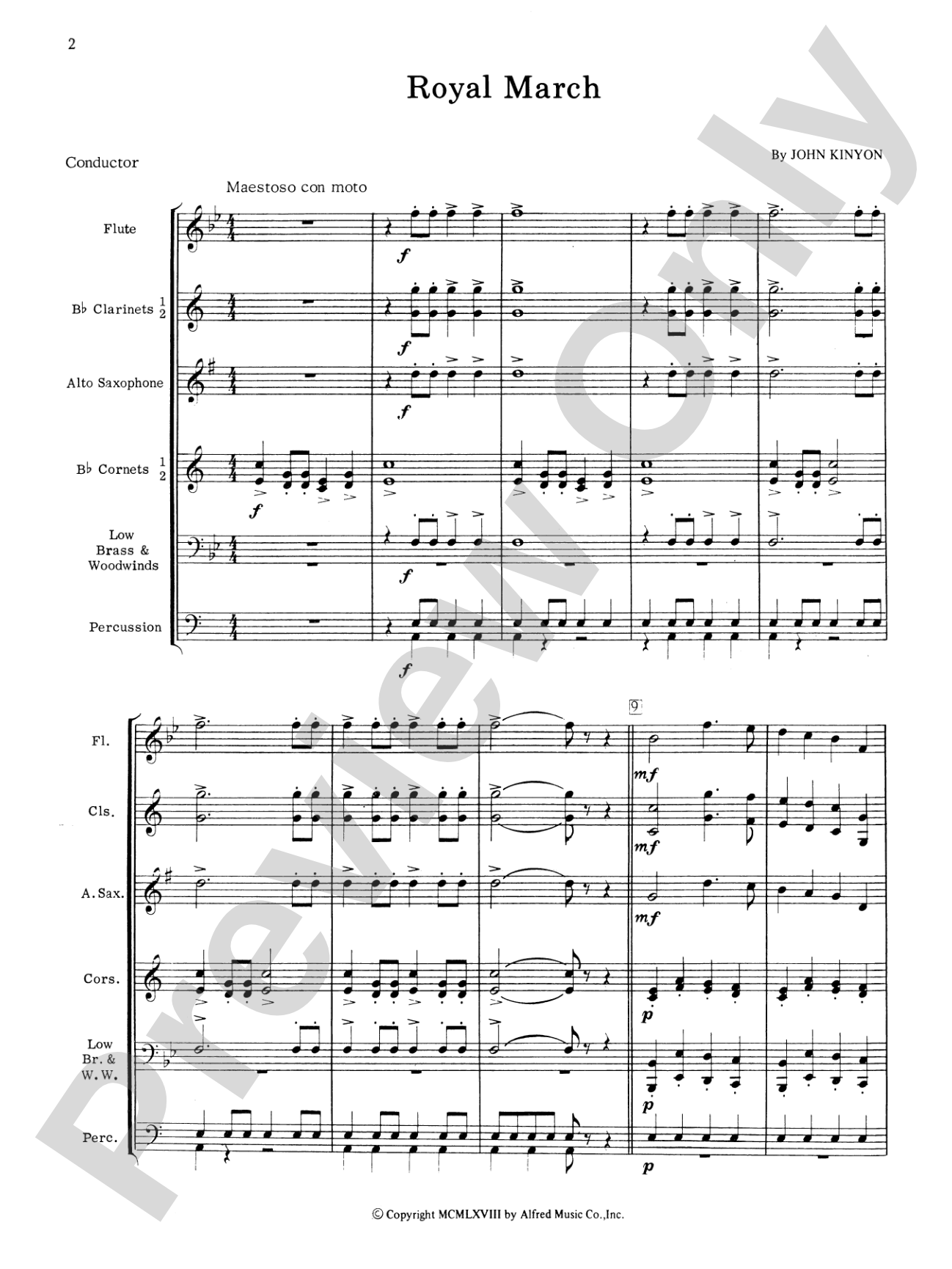 Royal March: Concert Band Conductor Score & Parts