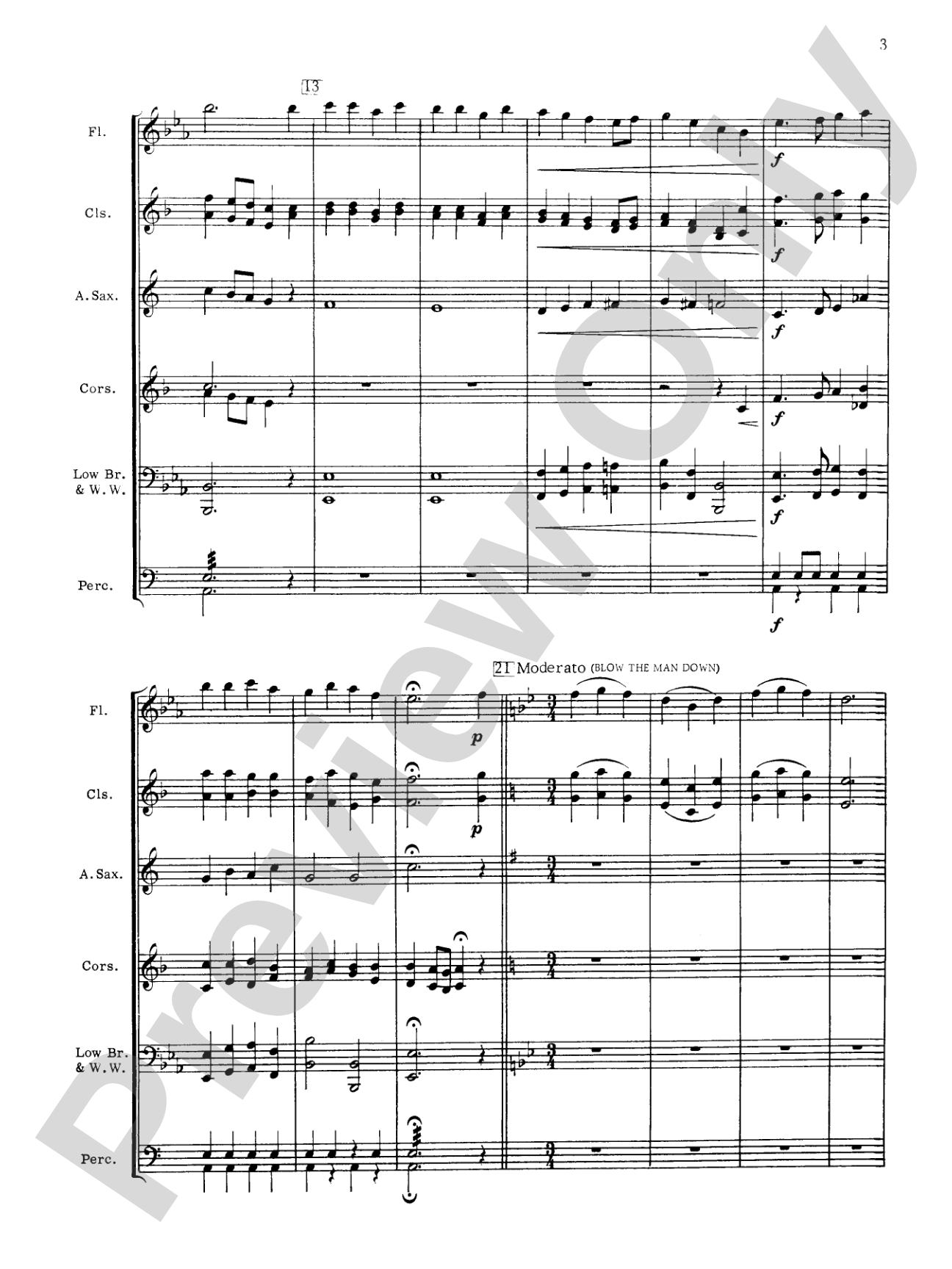 Songs of the Sea (Medley): Concert Band Conductor Score & Parts