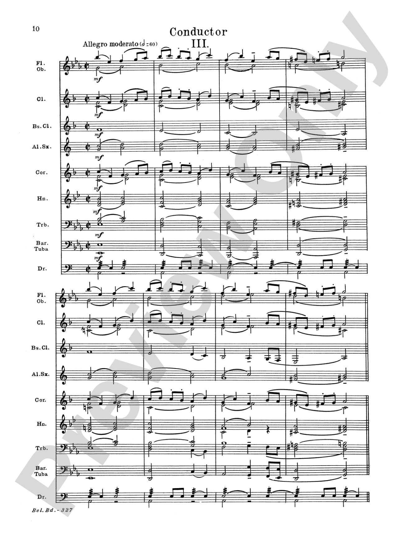 Sonatina for Band: Concert Band Conductor Score & Parts