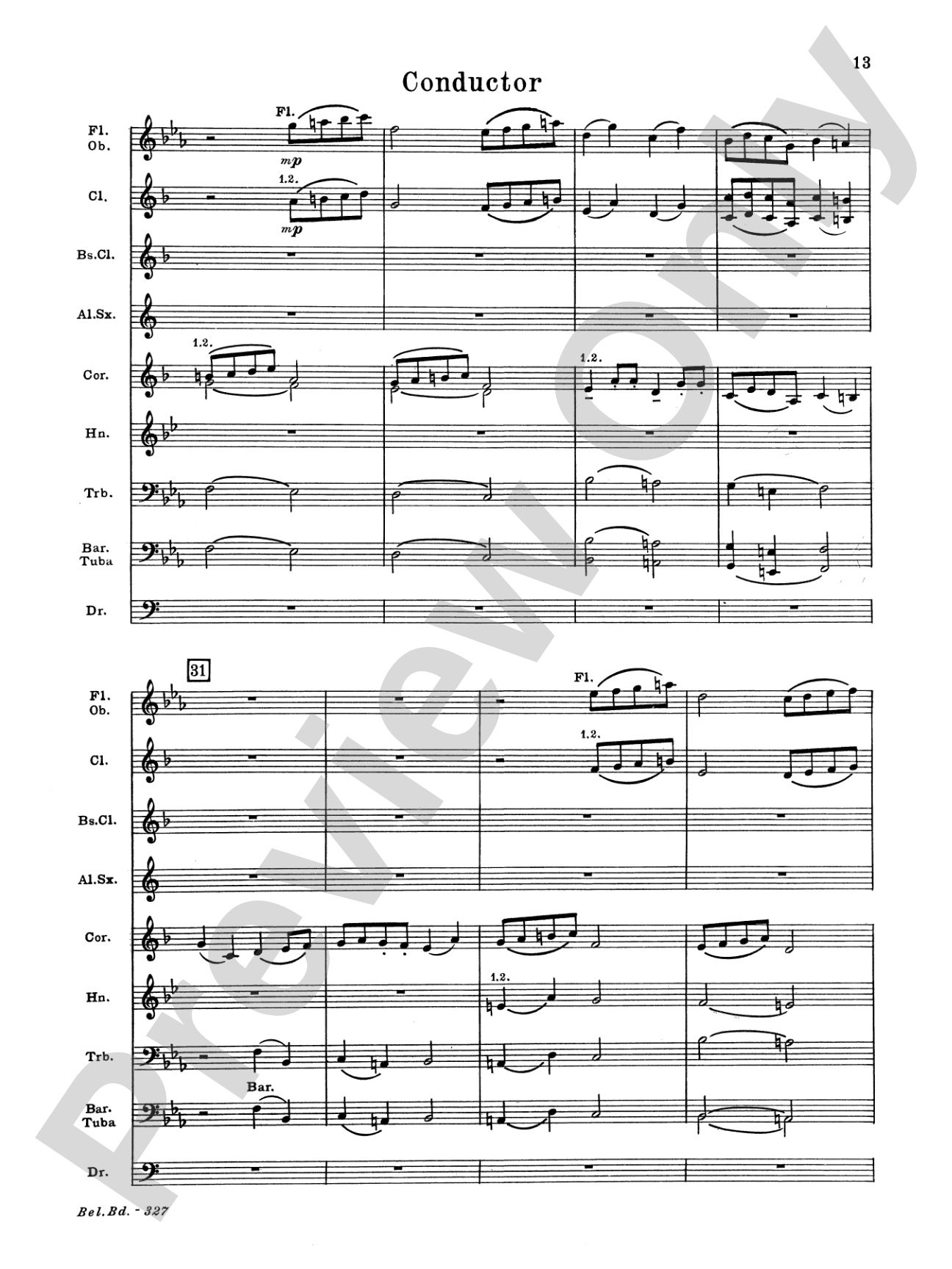 Sonatina for Band: Concert Band Conductor Score & Parts