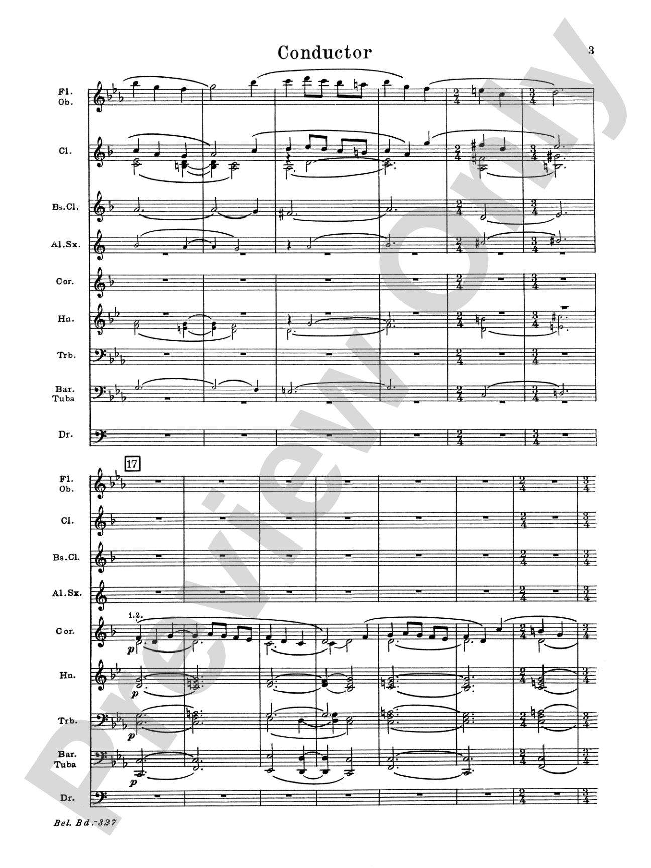 Sonatina for Band: Concert Band Conductor Score & Parts