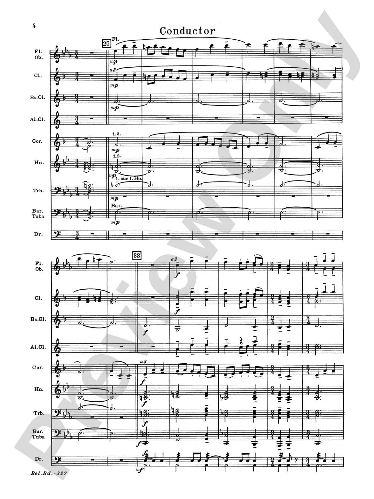 Sonatina for Band: Concert Band Conductor Score & Parts