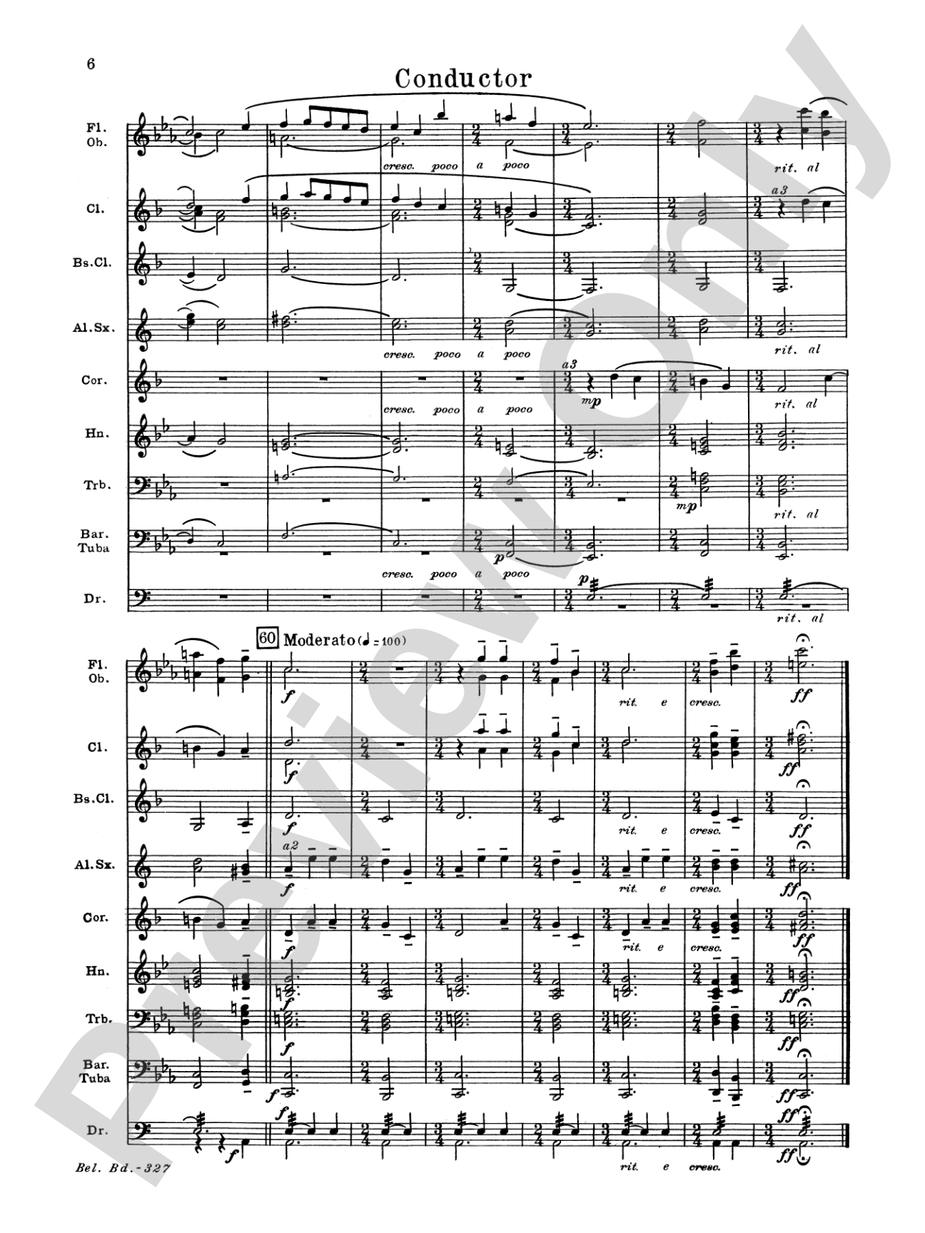 Sonatina for Band: Concert Band Conductor Score & Parts