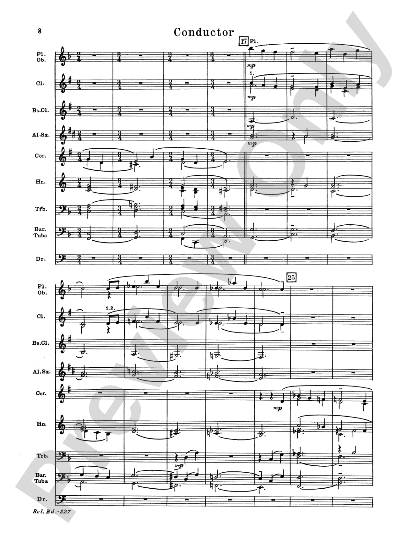 Sonatina for Band: Concert Band Conductor Score & Parts