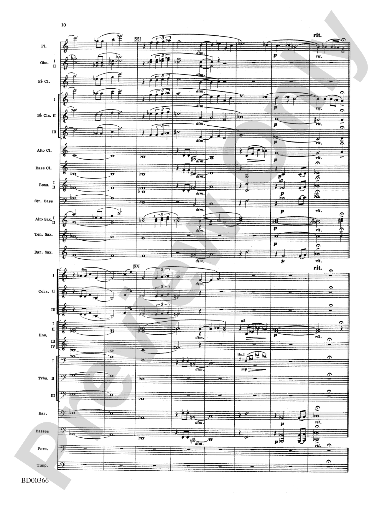 Rhythm of the Winds: Concert Band Conductor Score & Parts