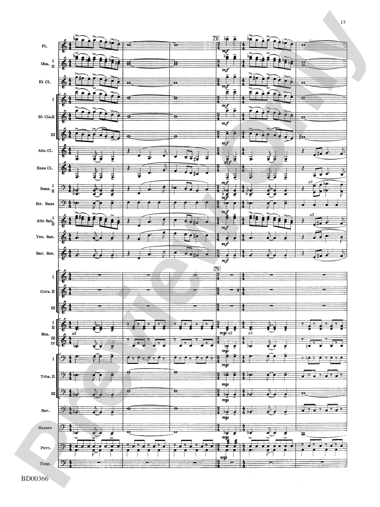 Rhythm of the Winds: Concert Band Conductor Score & Parts