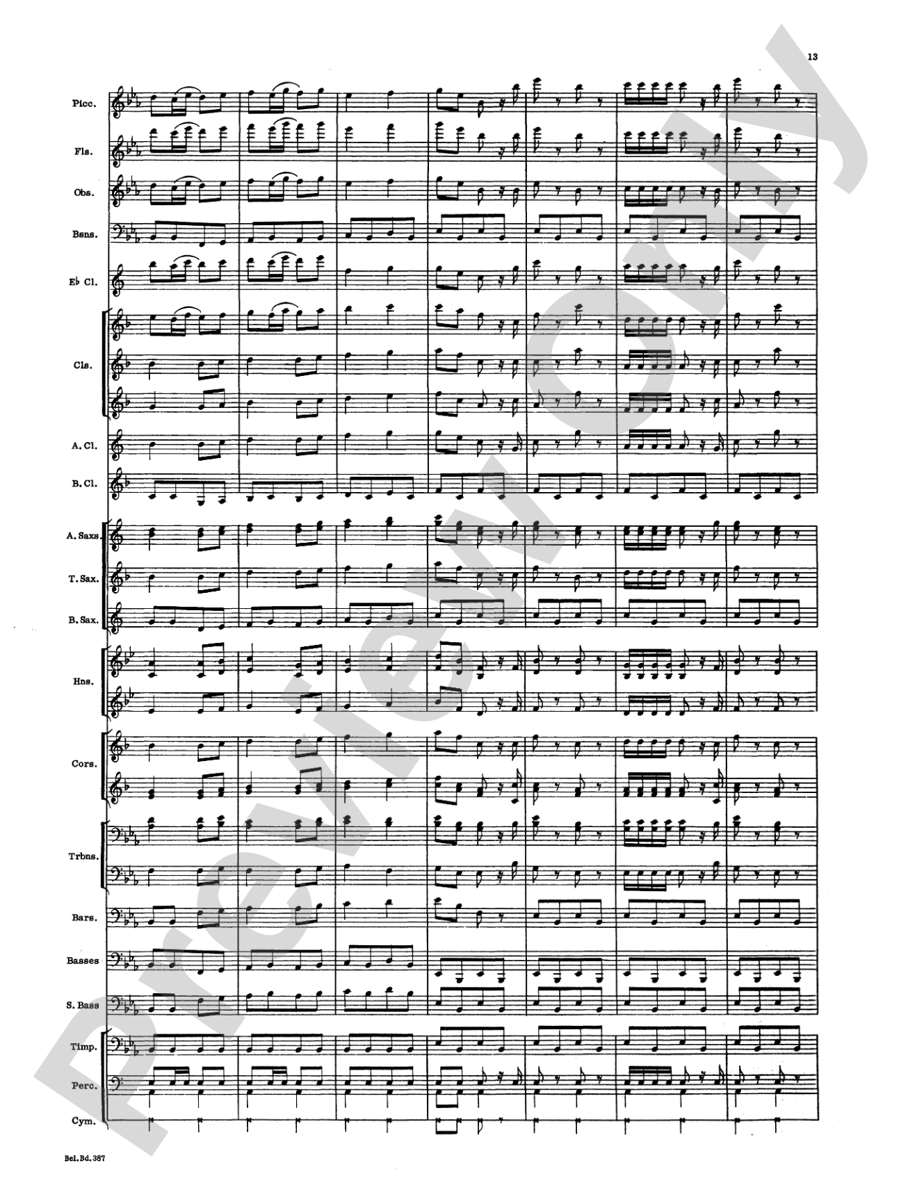 March and Procession of Bacchus: Concert Band Conductor Score & Parts