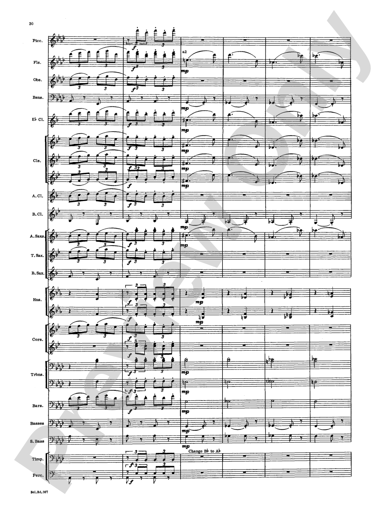 March and Procession of Bacchus: Concert Band Conductor Score & Parts