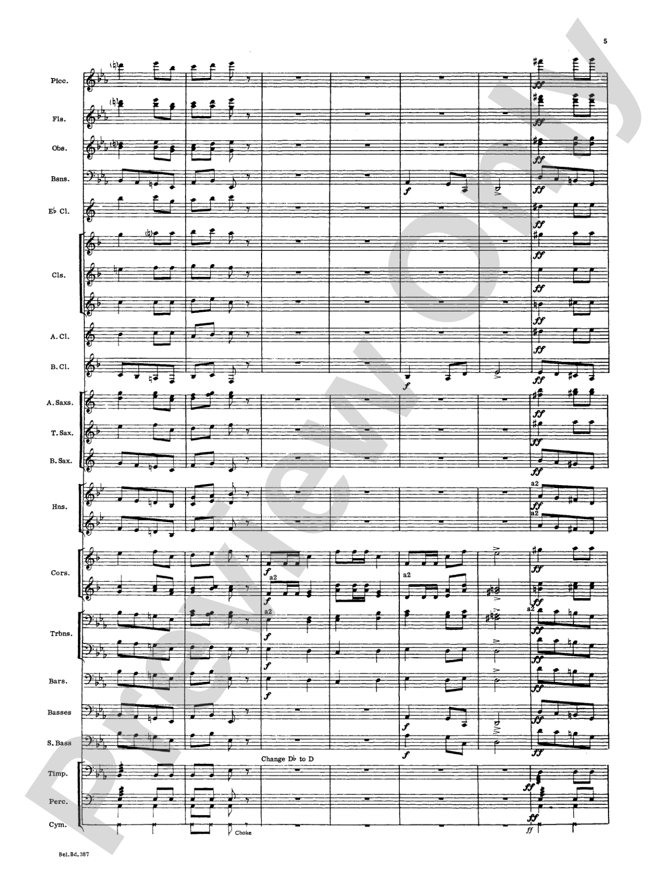 March and Procession of Bacchus: Concert Band Conductor Score & Parts