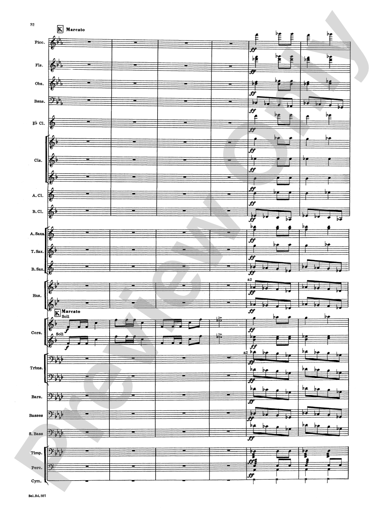 March and Procession of Bacchus: Concert Band Conductor Score & Parts