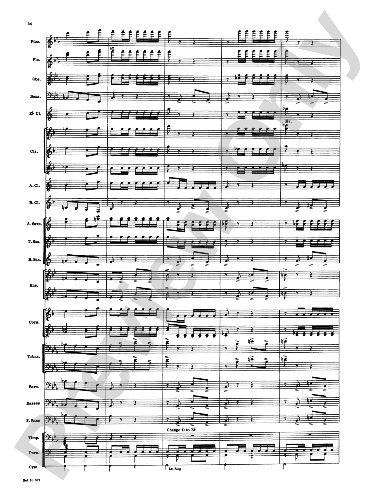 March and Procession of Bacchus: Concert Band Conductor Score & Parts