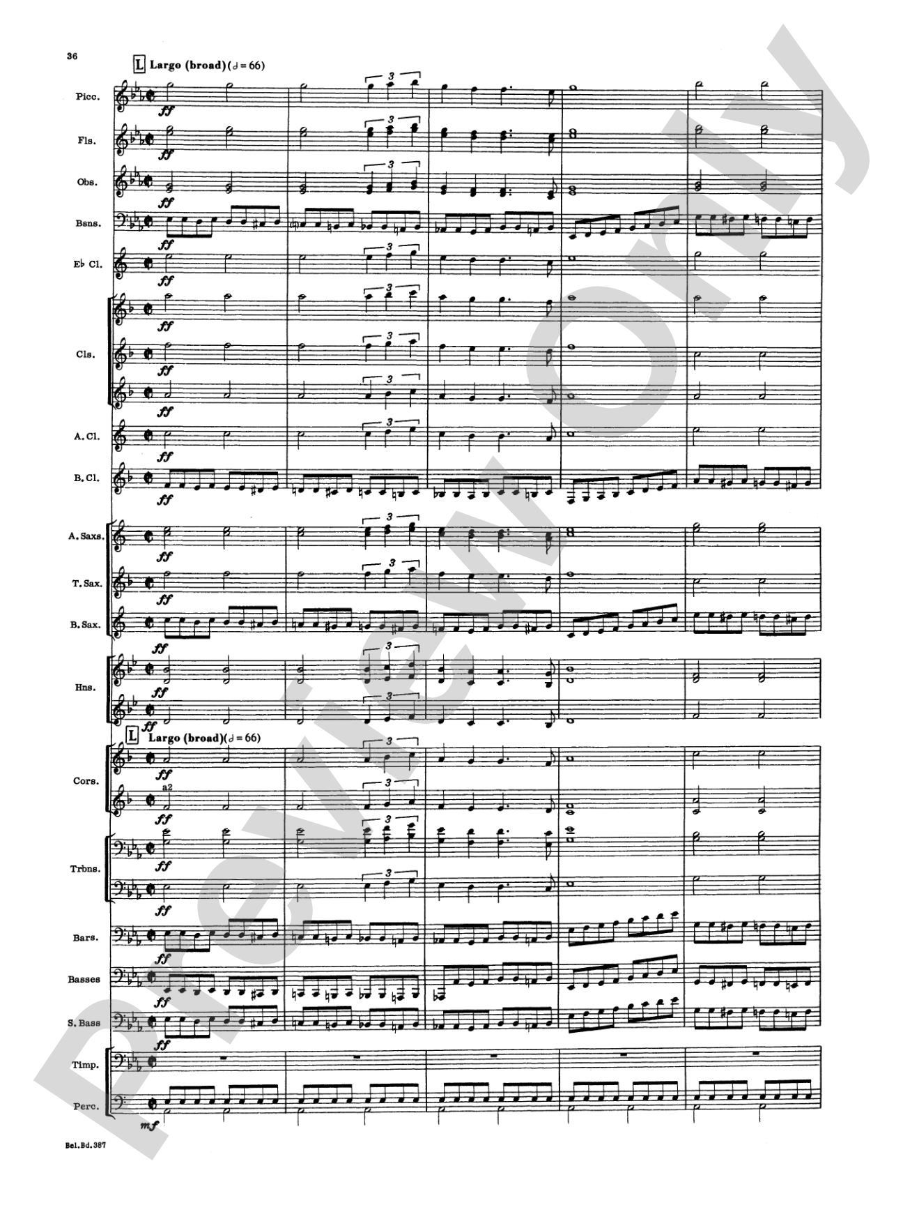 March and Procession of Bacchus: Concert Band Conductor Score & Parts