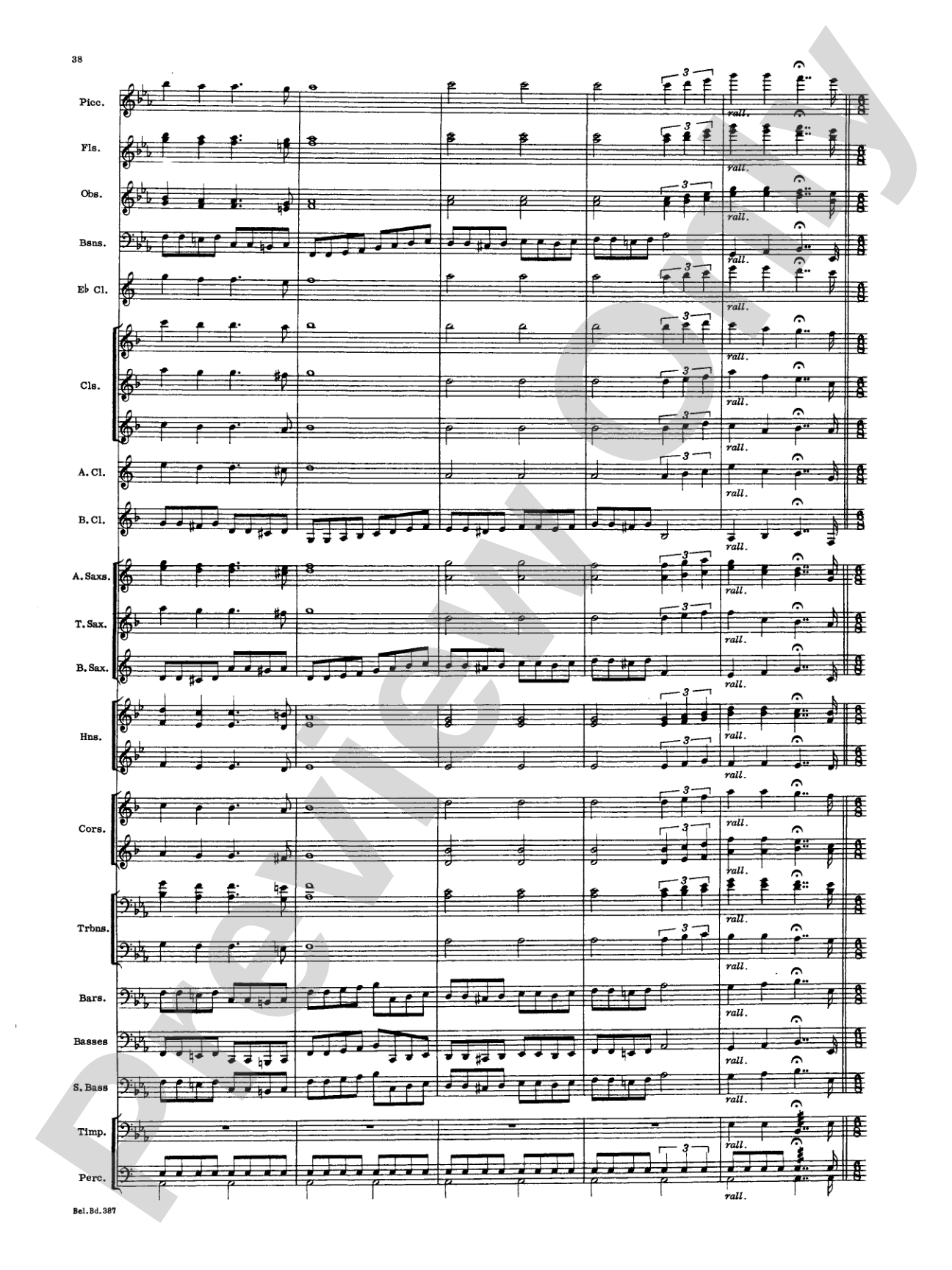 March and Procession of Bacchus: Concert Band Conductor Score & Parts