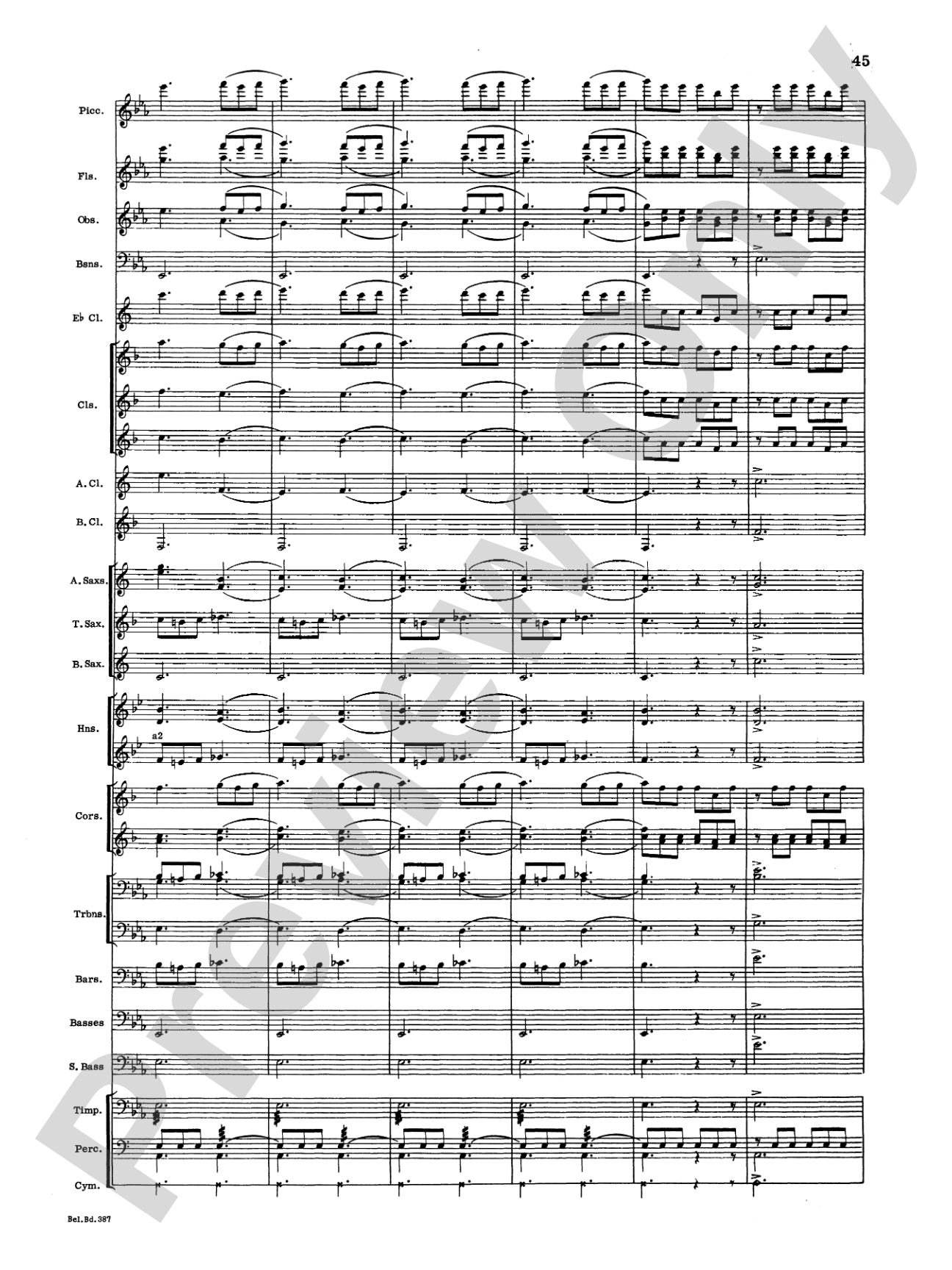 March and Procession of Bacchus: Concert Band Conductor Score & Parts