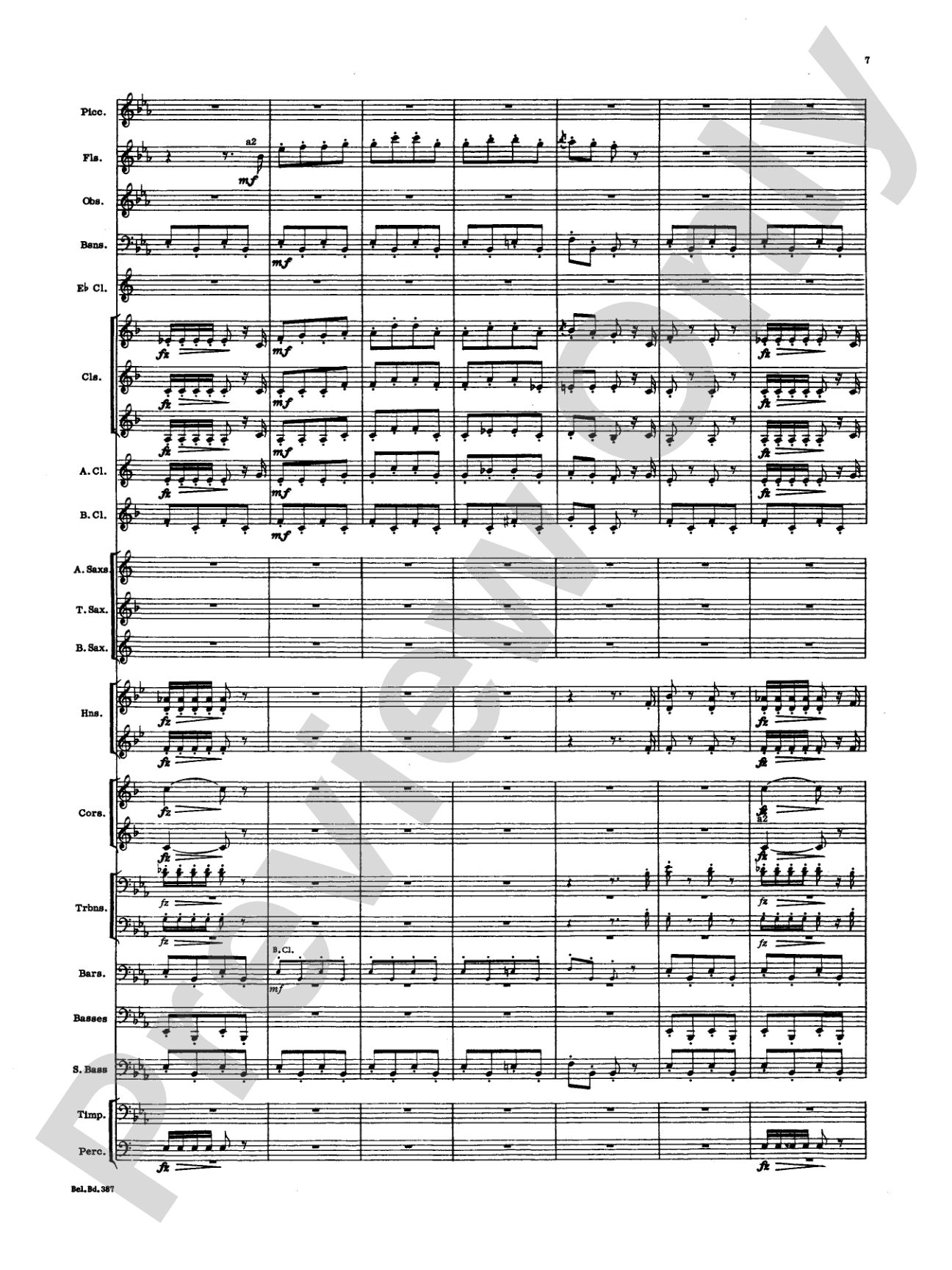 March and Procession of Bacchus: Concert Band Conductor Score & Parts